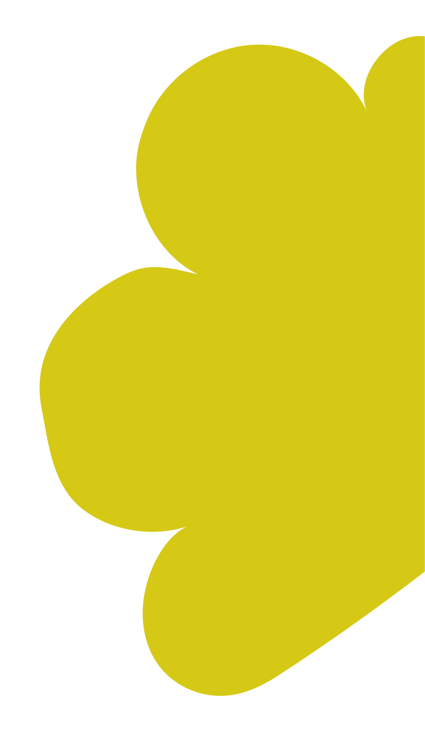 Close-up of a mustard yellow shape