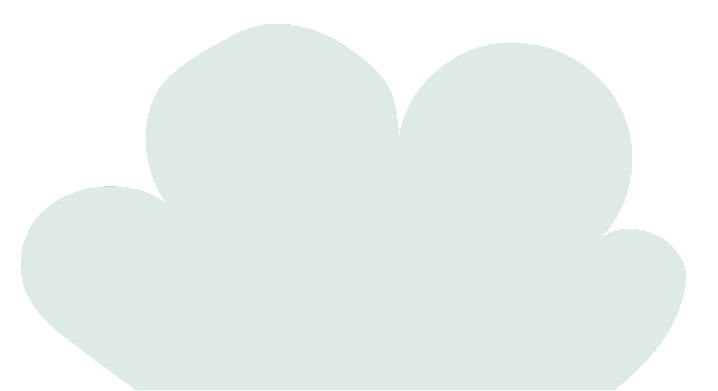 Light gray cartoon-style cloud shape on a black background.