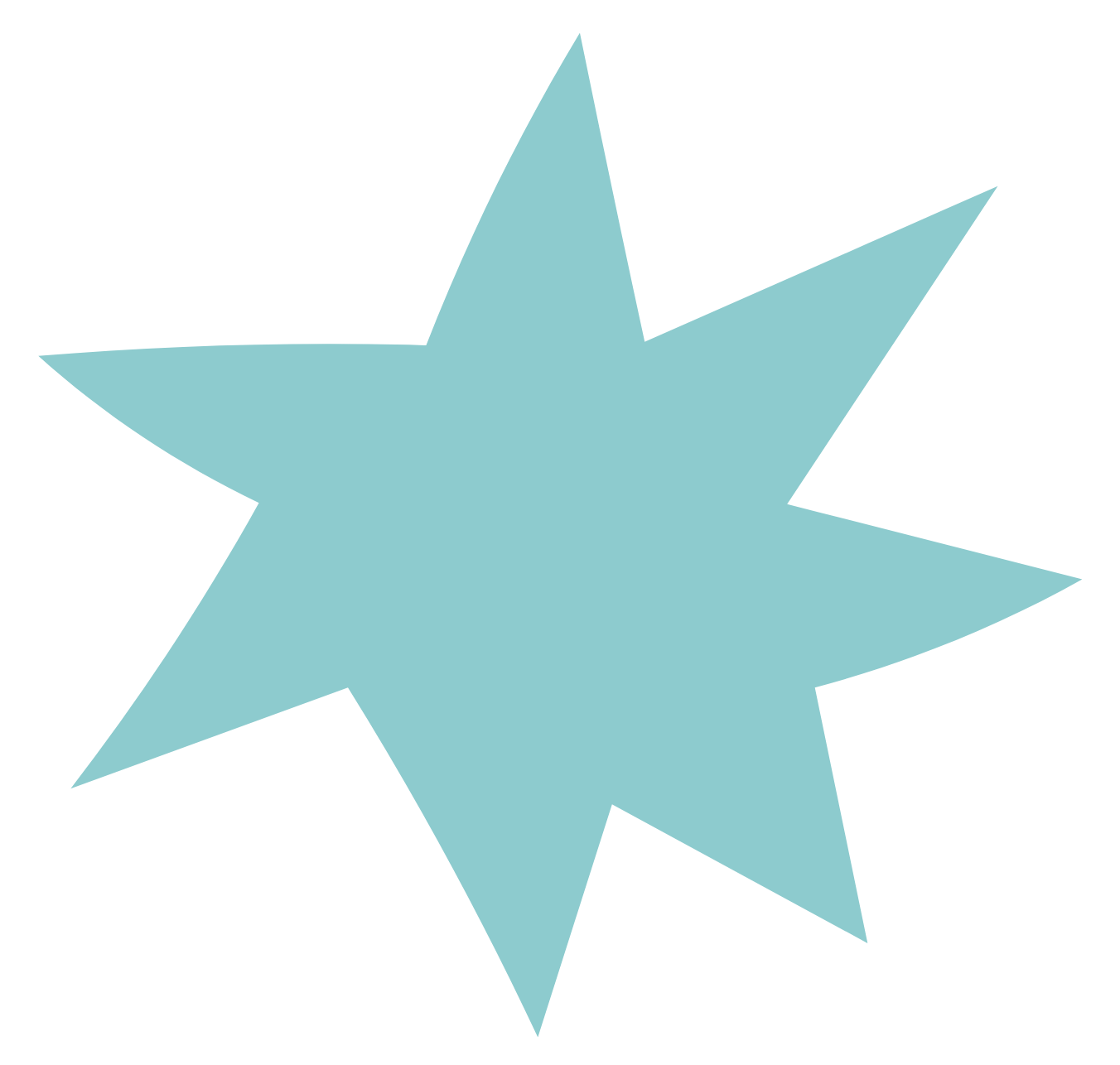 Light blue irregular explosion shape