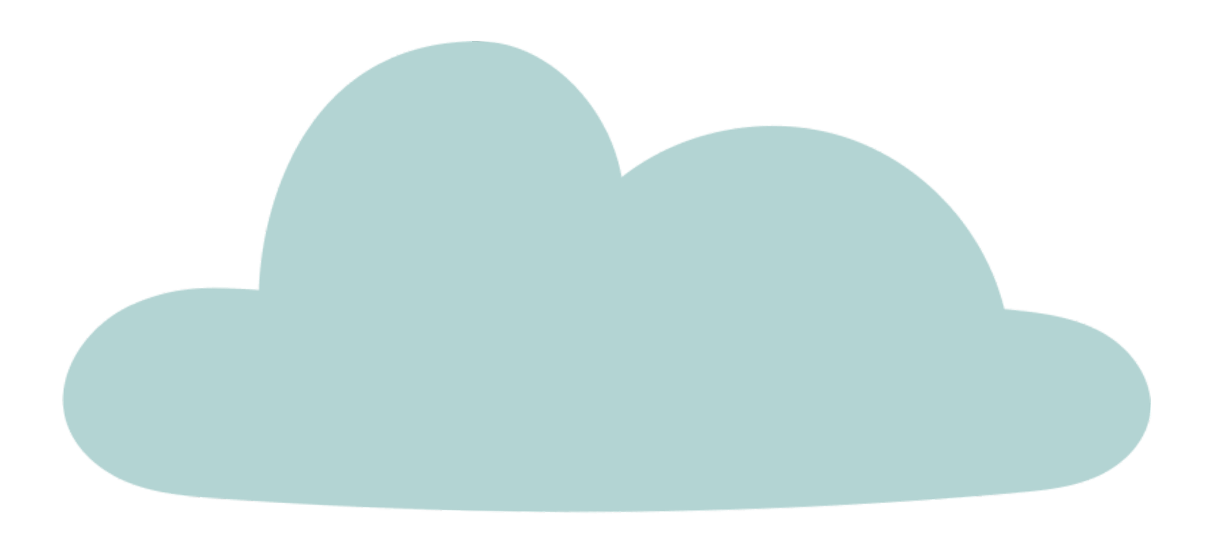 A stylized light blue cloud graphic.