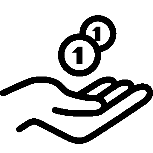 Palm holding some coins indicating cost savings thanks to automation, digitalization and process optimization at Landmark