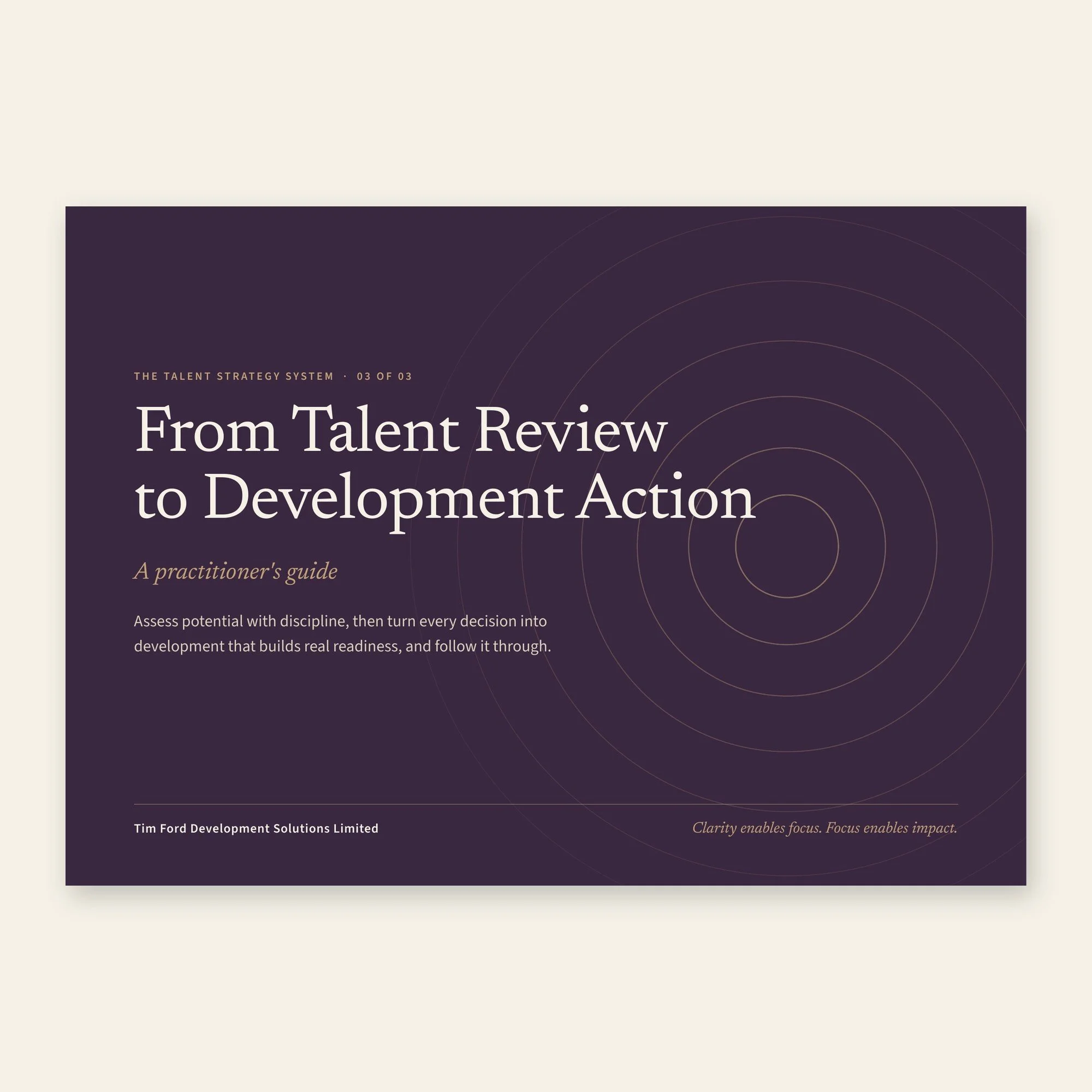 03 From Talent Review to Development Action - Practitioner's Guide