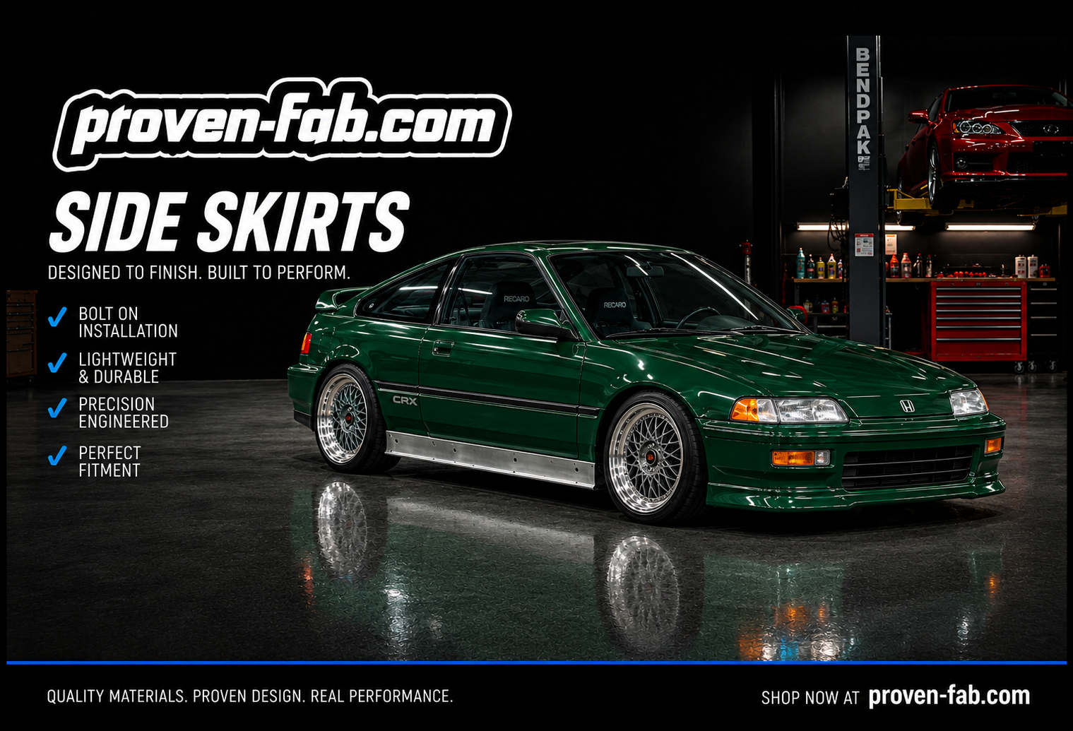 Green Honda CRX Side Skirt Showcase.png