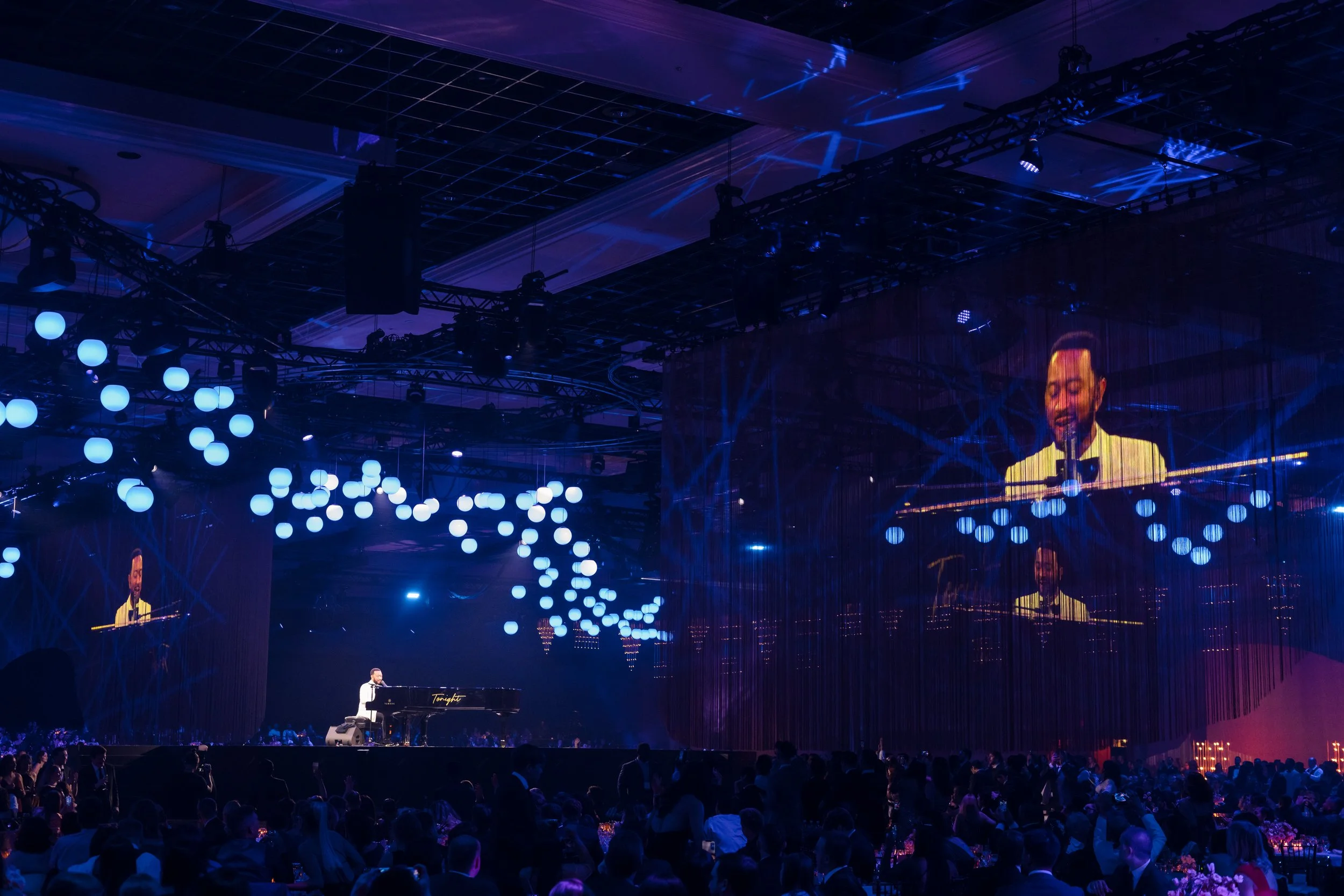 Famous Music Artist John Legend during corporate retreat dinner in Las Vegas