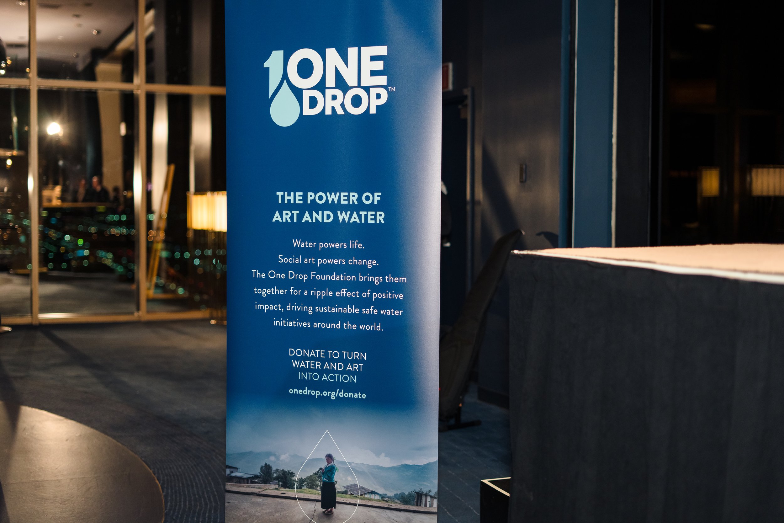 Corporate charity event branding display in Las Vegas