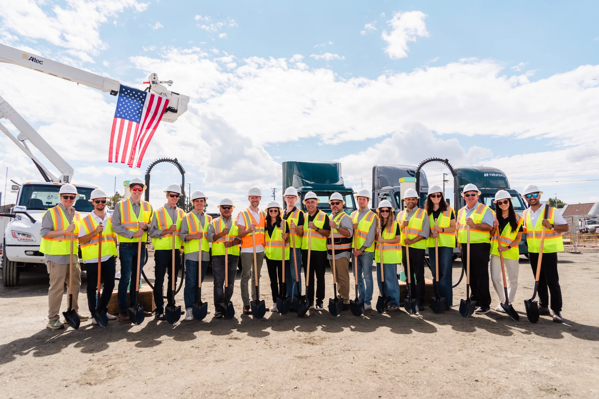 Corporate team documentation at Las Vegas job site