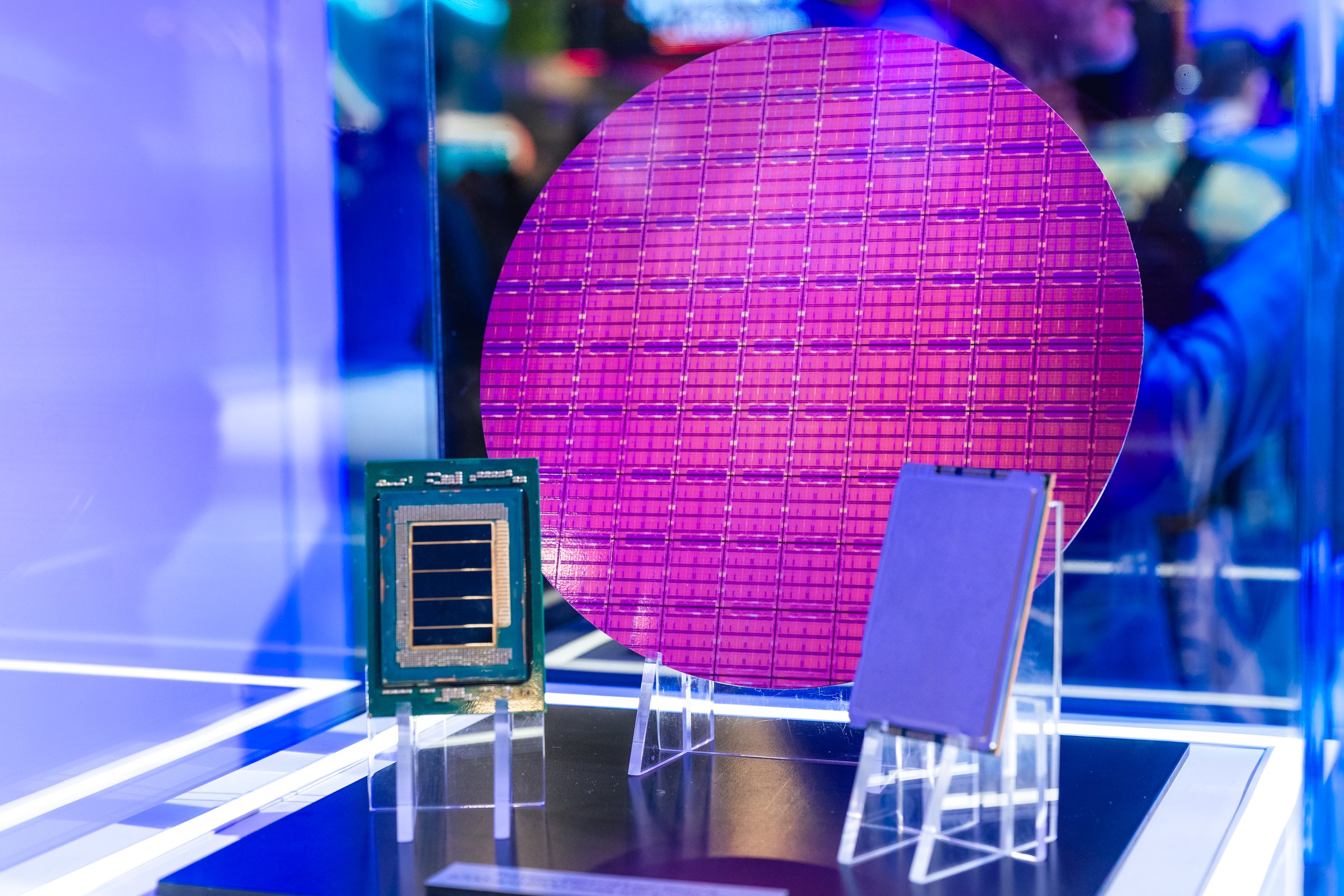 Technology exhibition display at Las Vegas trade show