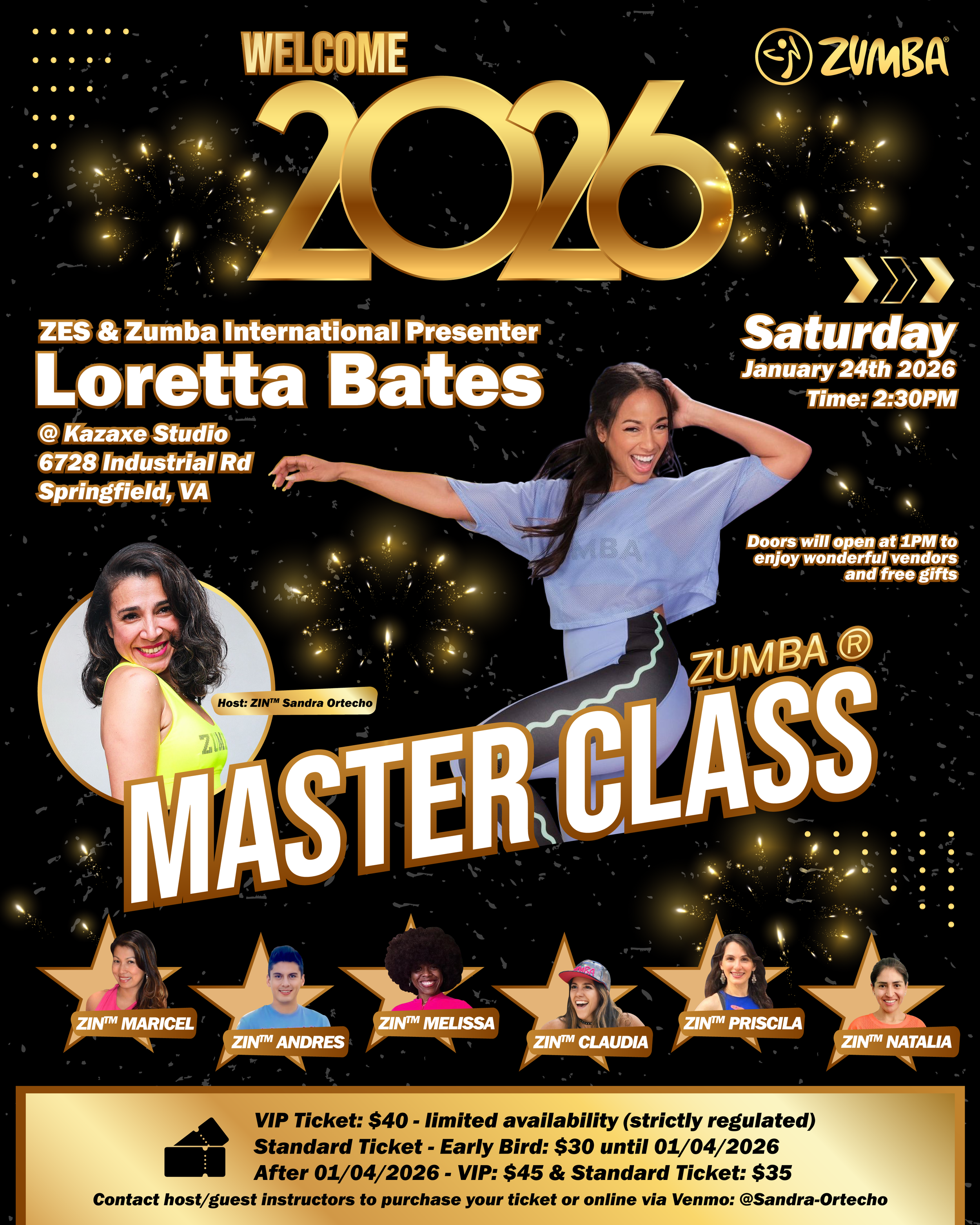 Zumba Master Class with Loreta Bates and Sandra Ortecho
