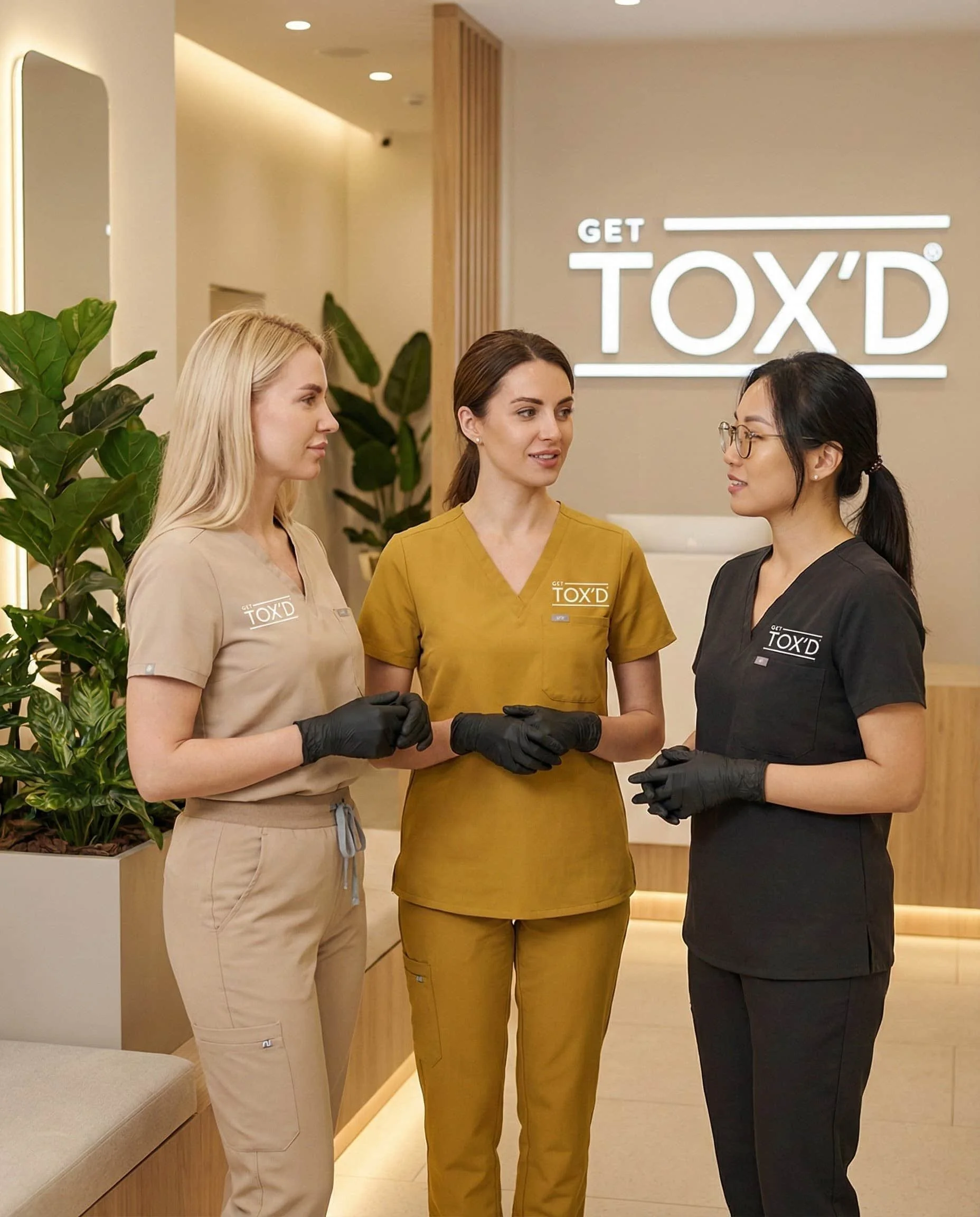 Part-time Botox injector working with a client at Tox’d med spa