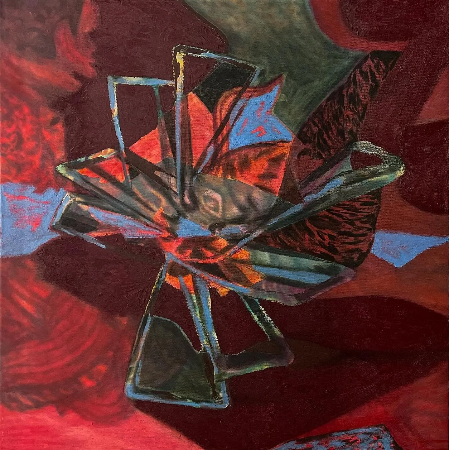 Last night this painting was unveiled as part of The Art of Sound: Music on Canvas to raise funds for @maggieswirral 

The painting was inspired by the choral piece Ave Verum Corpus which was sung by the Vale of Clwyd Singers as part of the unveiling