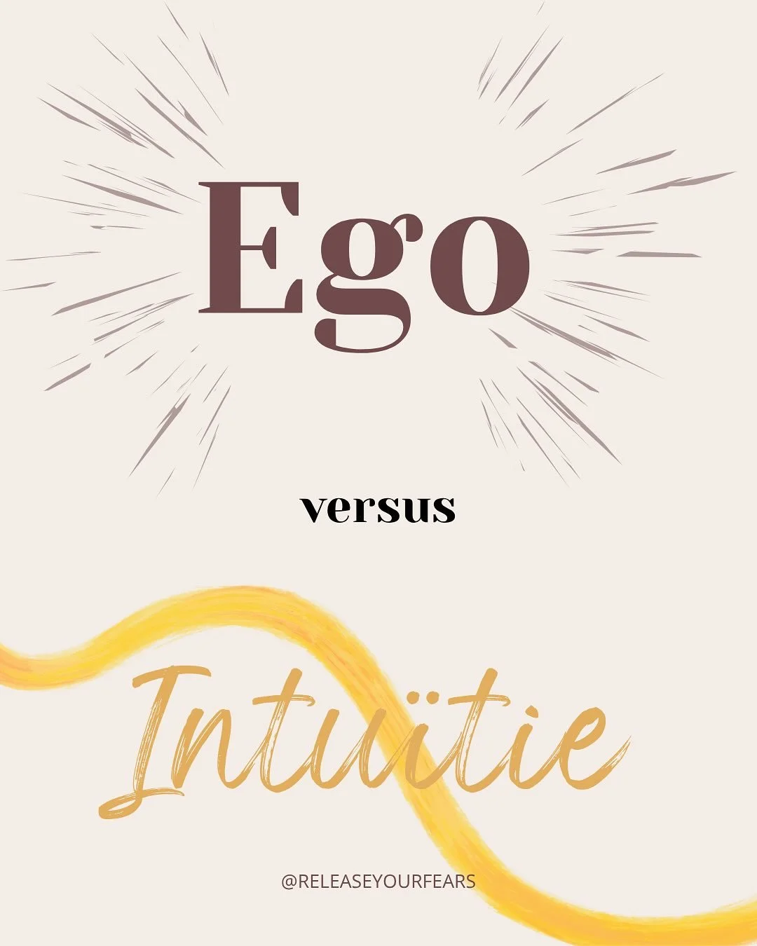 Het ego kan zo hard zijn. Het pusht je, wil controle, wil dat je doorgaat ook als je eigenlijk voelt dat het niet klopt. Je intu&iuml;tie is juist het tegenovergestelde. Met een rustige zachte stem fluistert ze. Ze nodigt je uit, om echt te luisteren
