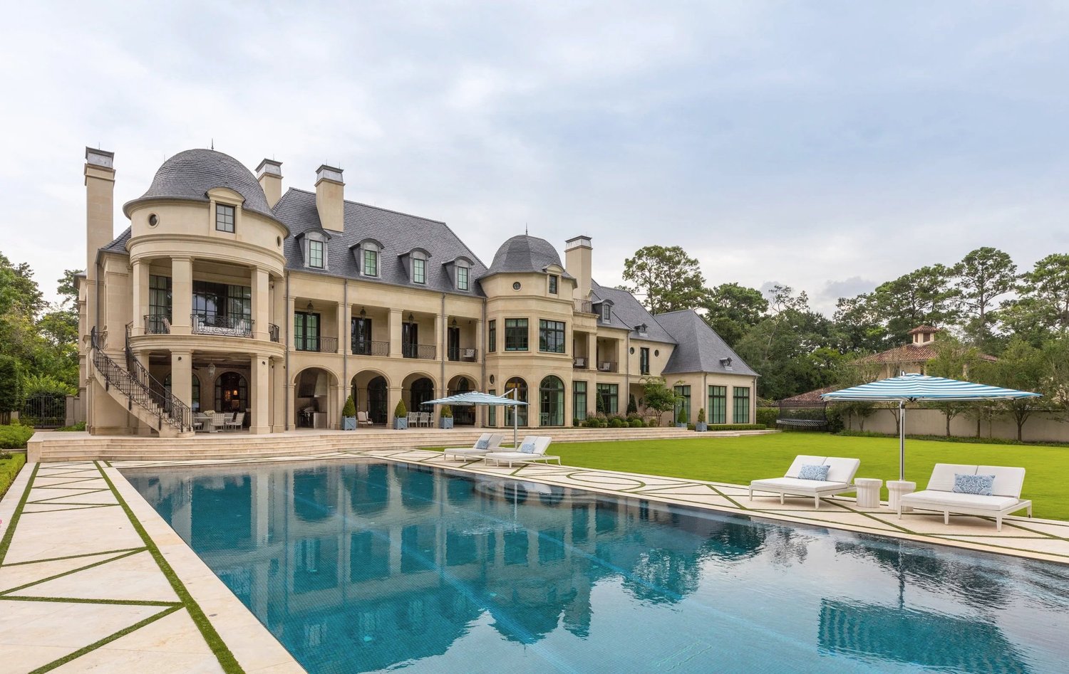 Friar Tuck Residence, rear elevation and pool