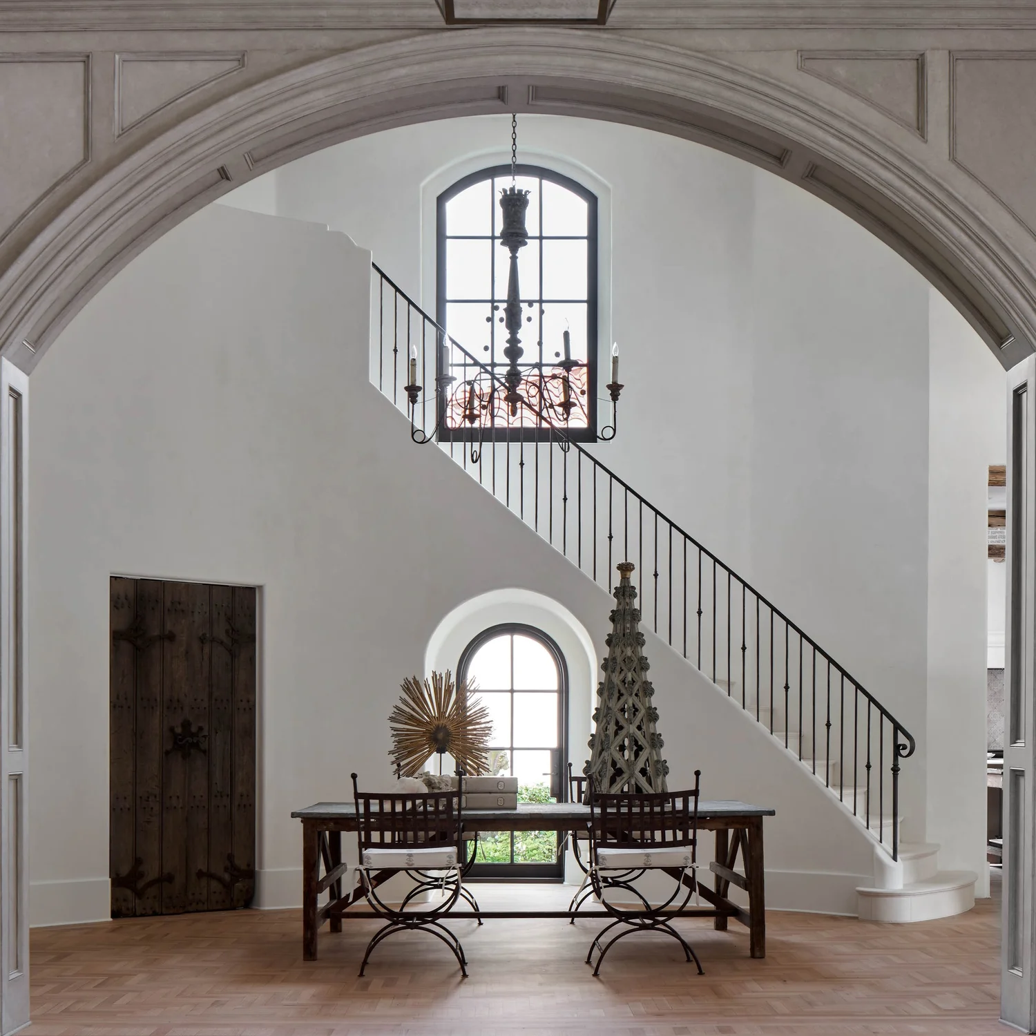 Robledo Residence, curved wall detail