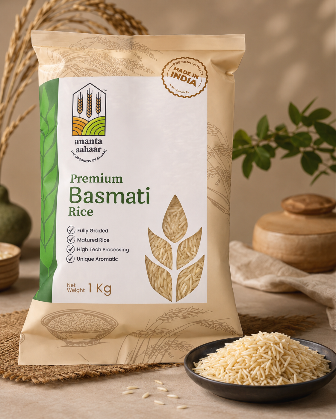 Premium 1121 Golden Sella Basmati Rice – long-grain, aromatic, export-quality basmati rice from India.