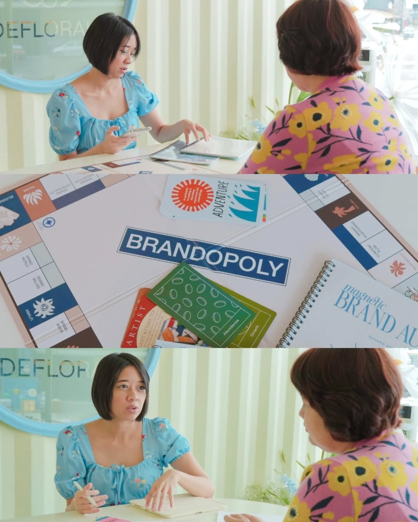 Pass GO and collect... your dream clients! 🎲💸

Who said brand strategy has to be boring?🥱 We ditched the stiff whiteboards and pulled out Brandopoly for this 1:1 session!

Instead of buying properties, this game is all about building business empi