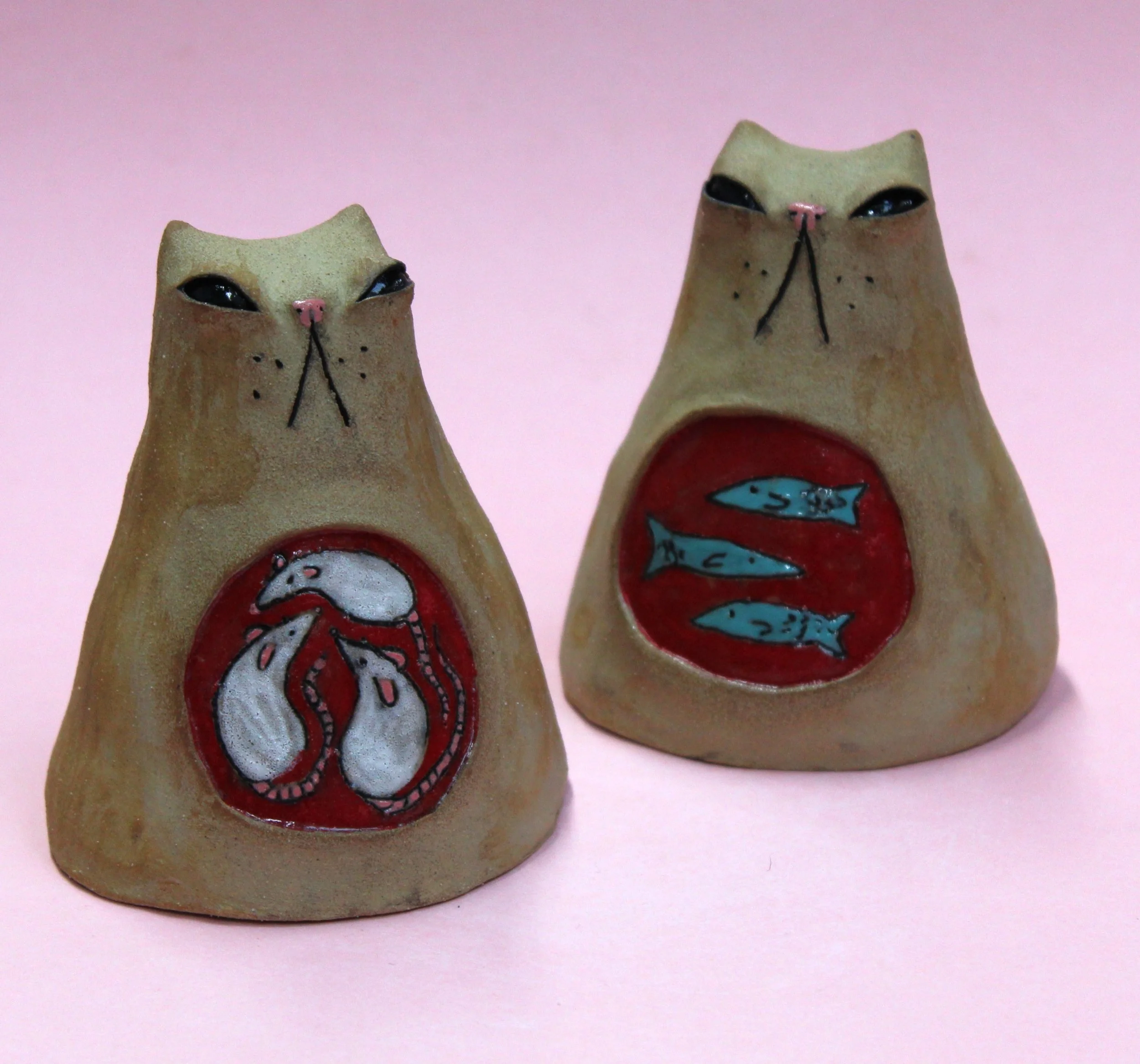 Full Belly - Handmade Ceramic Cat Sculpture