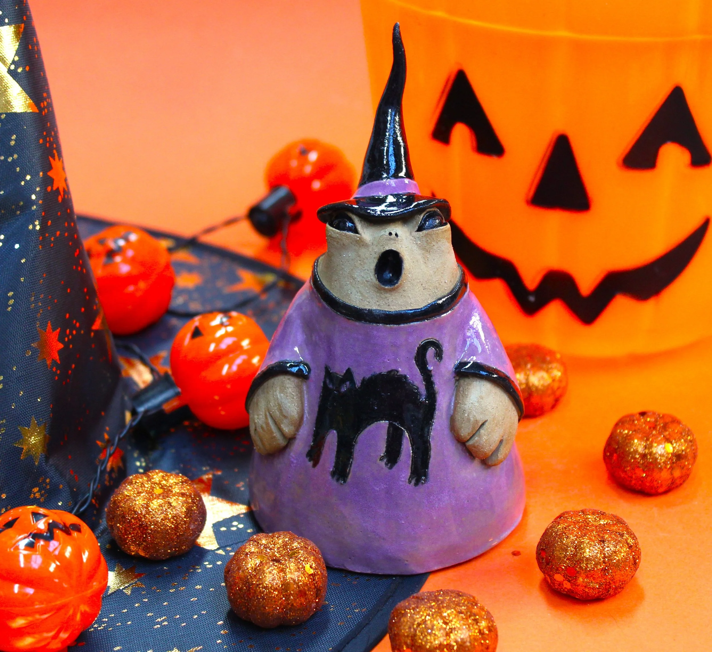 Casual Witch Creature - CREATUREWEEN! Handmade Ceramic Sculpture