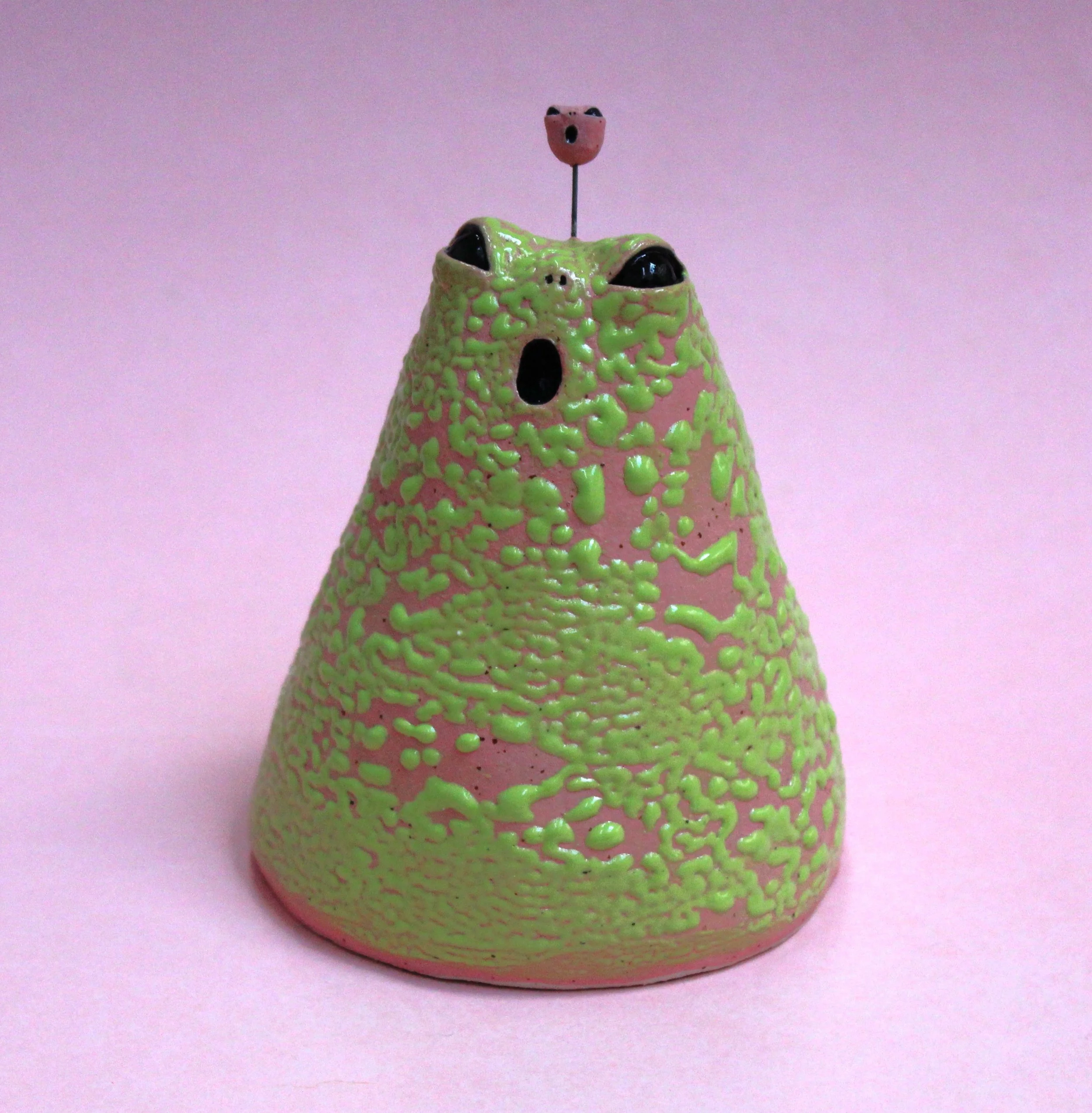 Pink Gloop - Handmade Ceramic Creature Sculpture