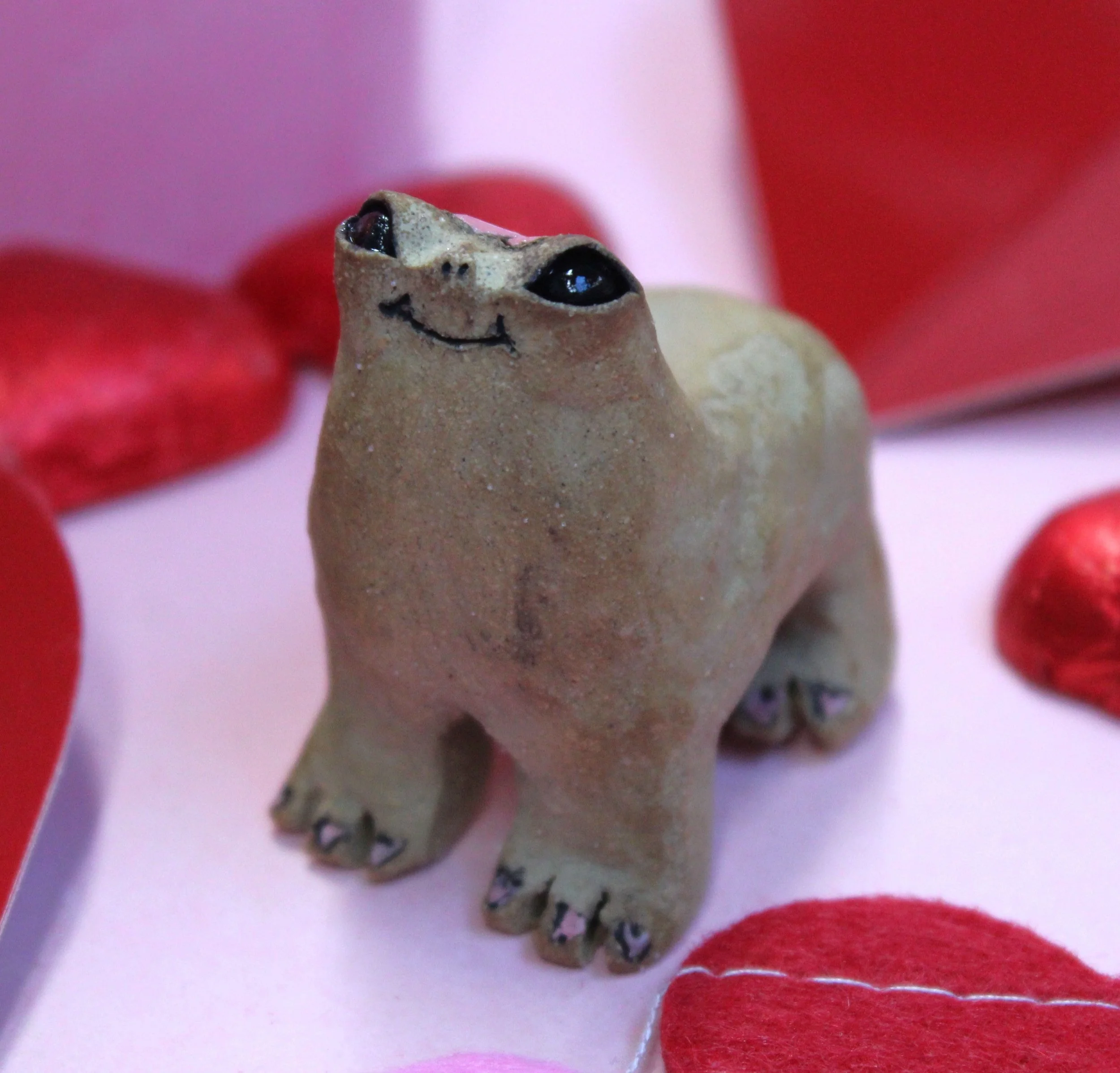 Tiny Baby Lovebug - Handmade Ceramic Creature Sculpture