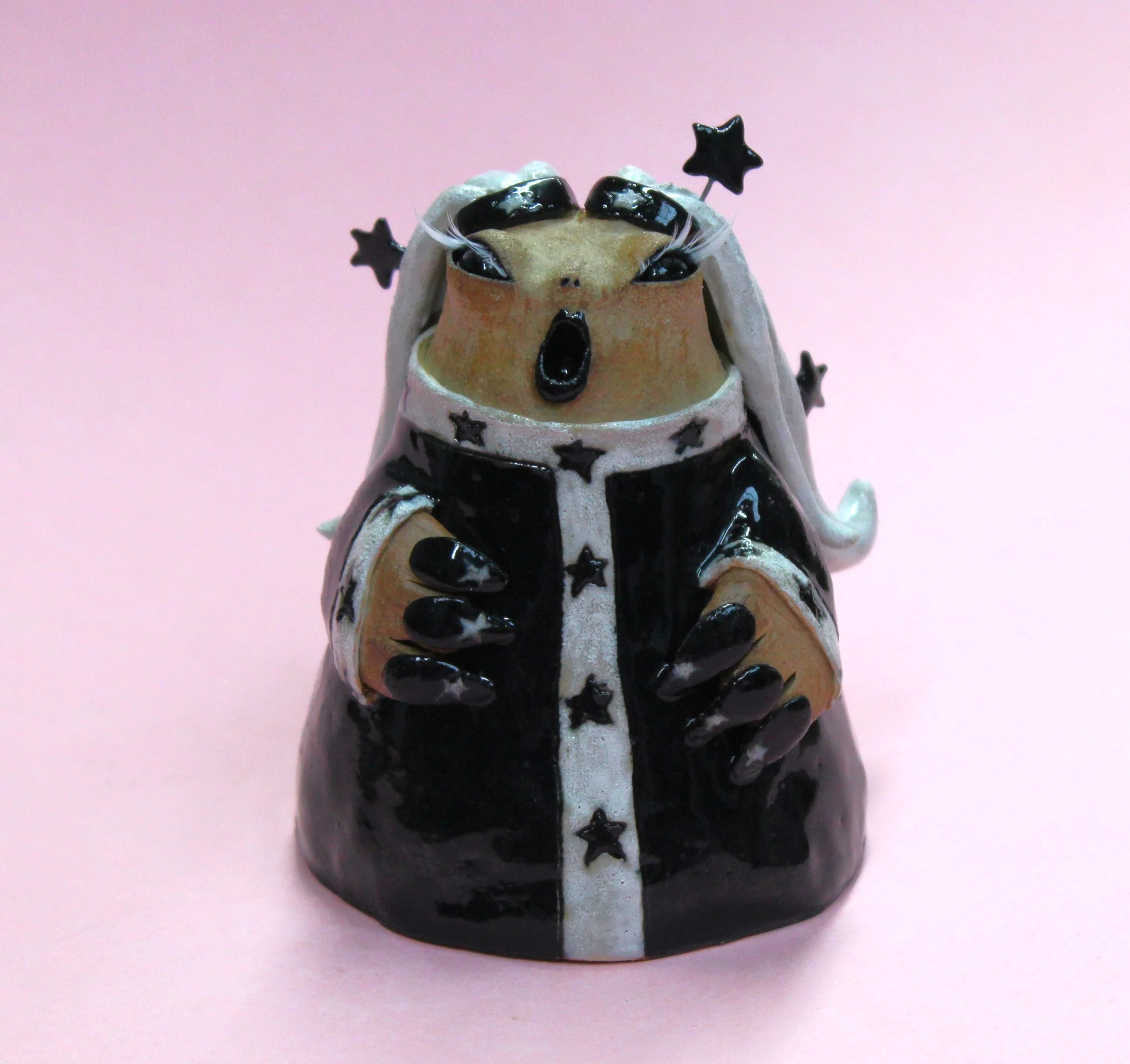 Star Girl - Handmade Ceramic Diva Creature Sculpture