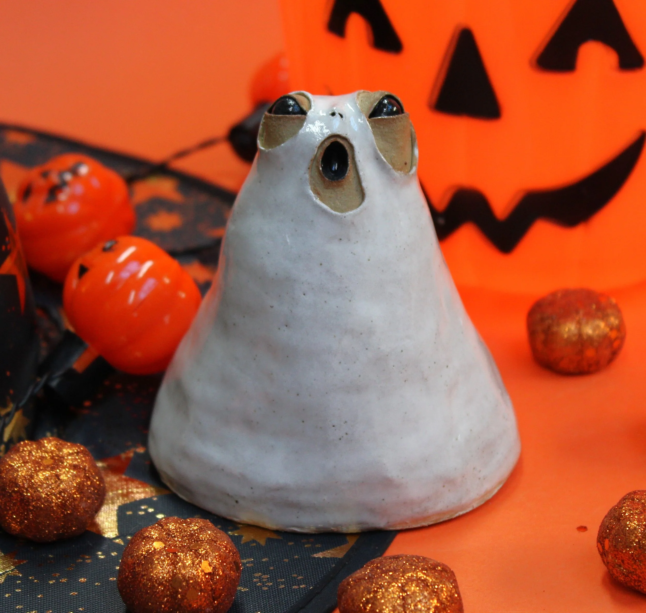 Ghost Creature - CREATUREWEEN! Handmade Ceramic Sculpture