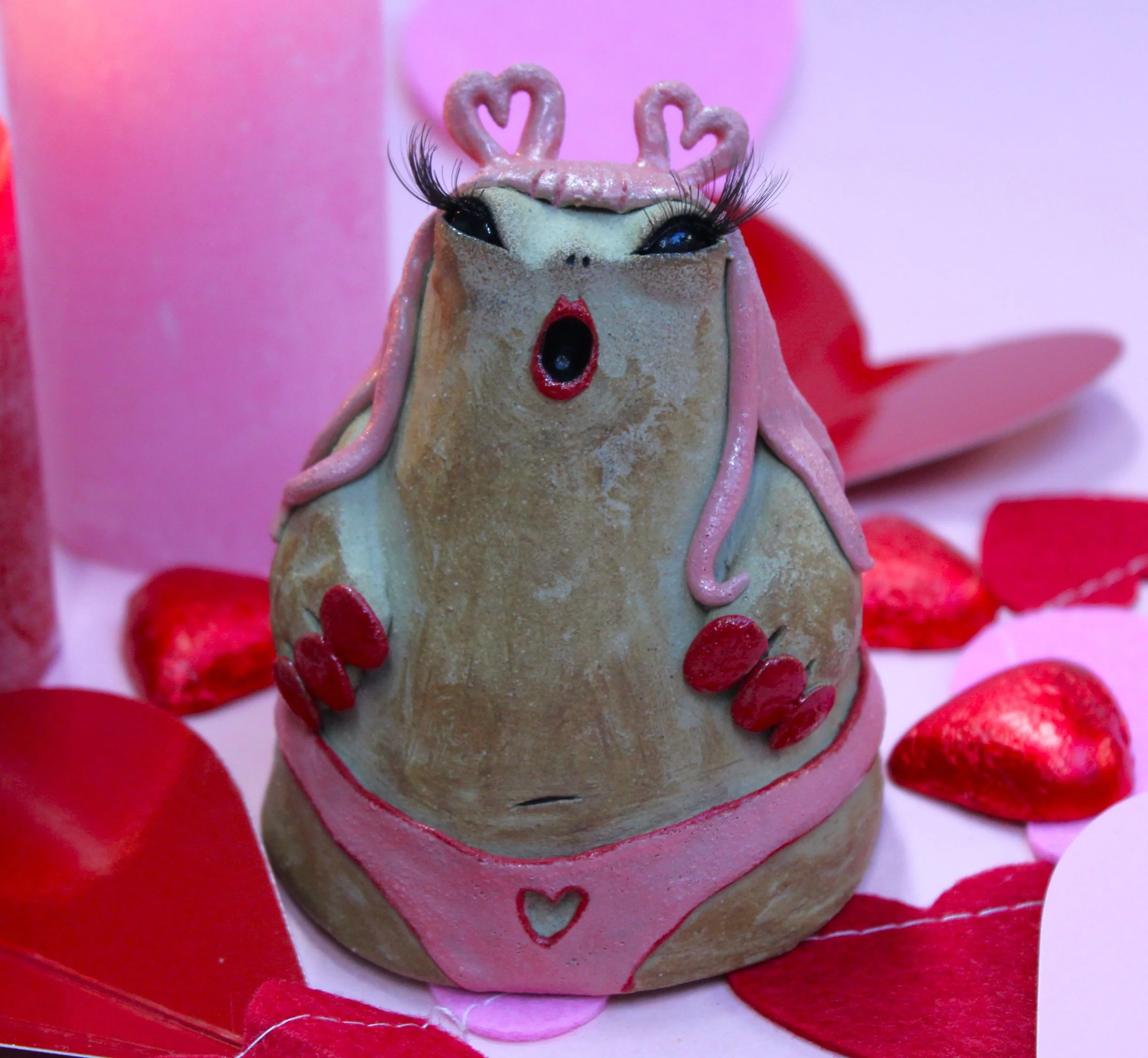 Love Diva 1 - Handmade Glam Ceramic Creature