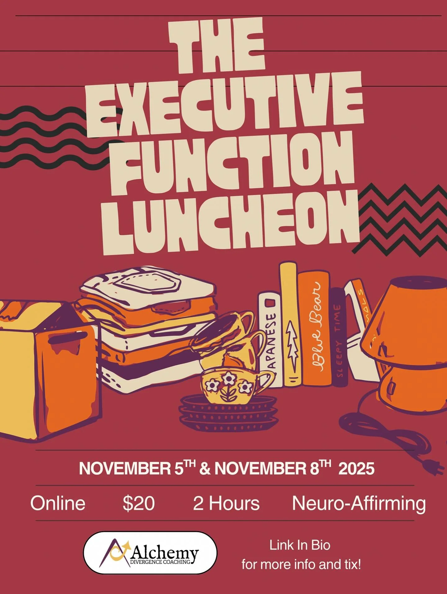 Pulling this baddie out for the Fall! It&rsquo;s online, and there is a weekday and a weekend time to accommodate schedules. Come learn some cool things about cognitive skills and learn how to support yourself in a way that an actually works for you.