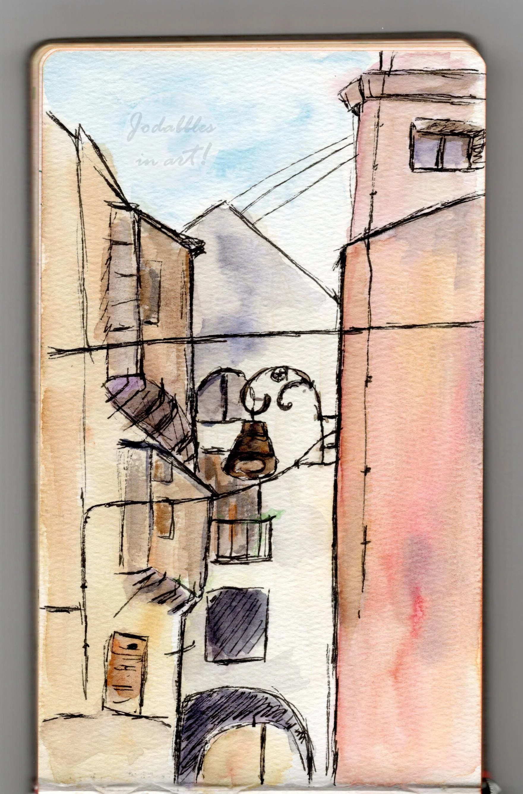 July 2023. Cagliari (Sardinia, Italy) in watercolors and ink.