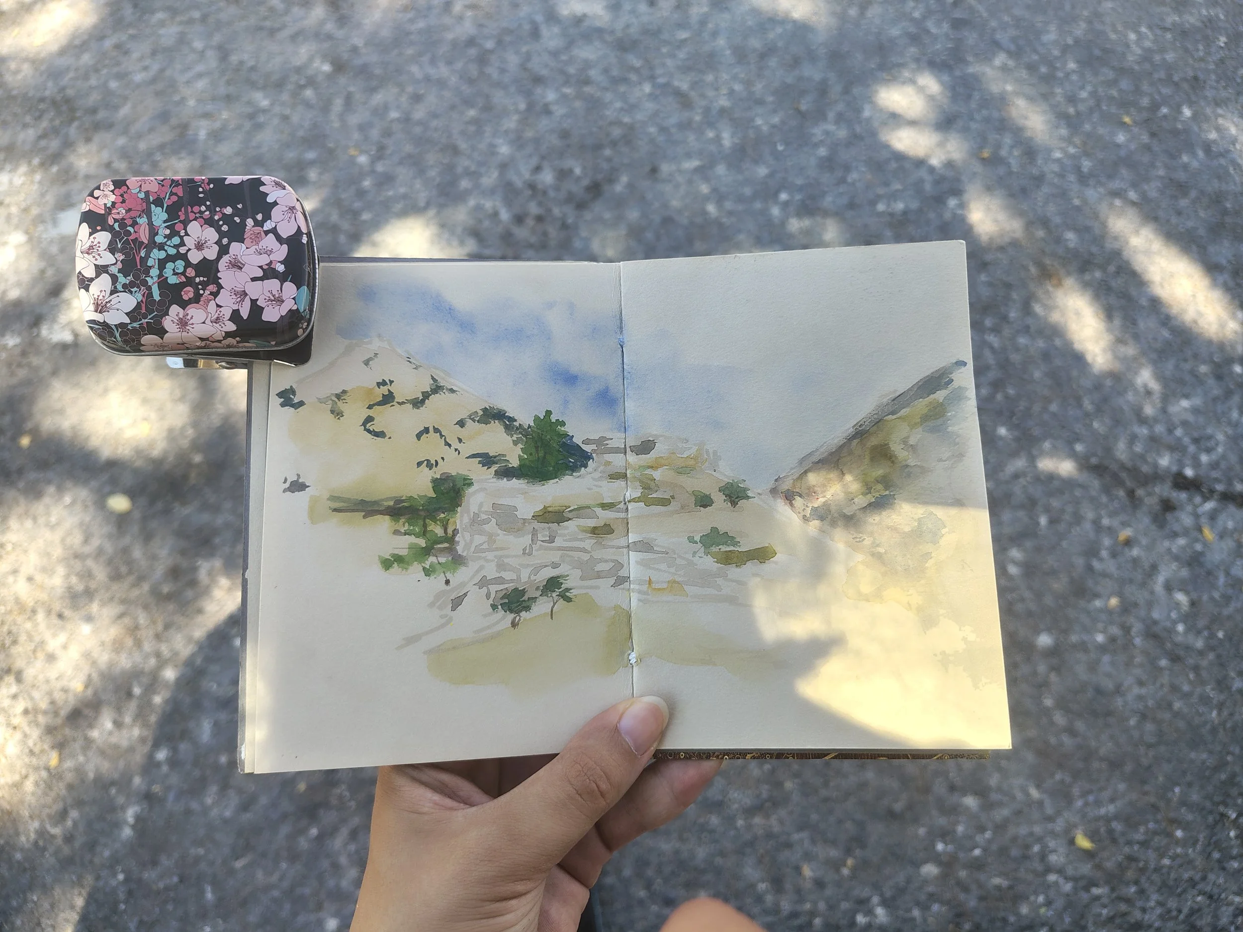 Plein-air sketch in Mycenae