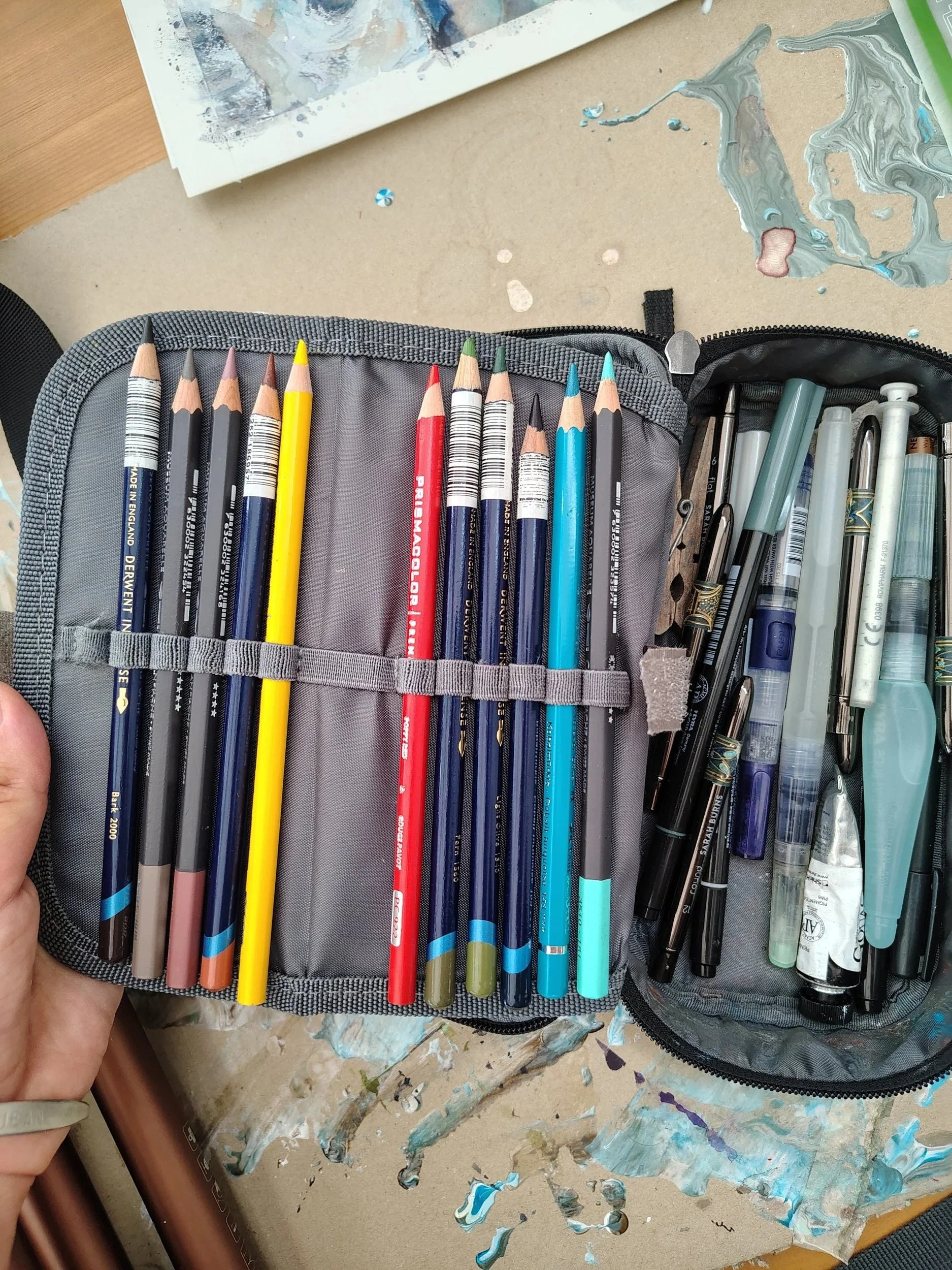 Mixed-media pencil case