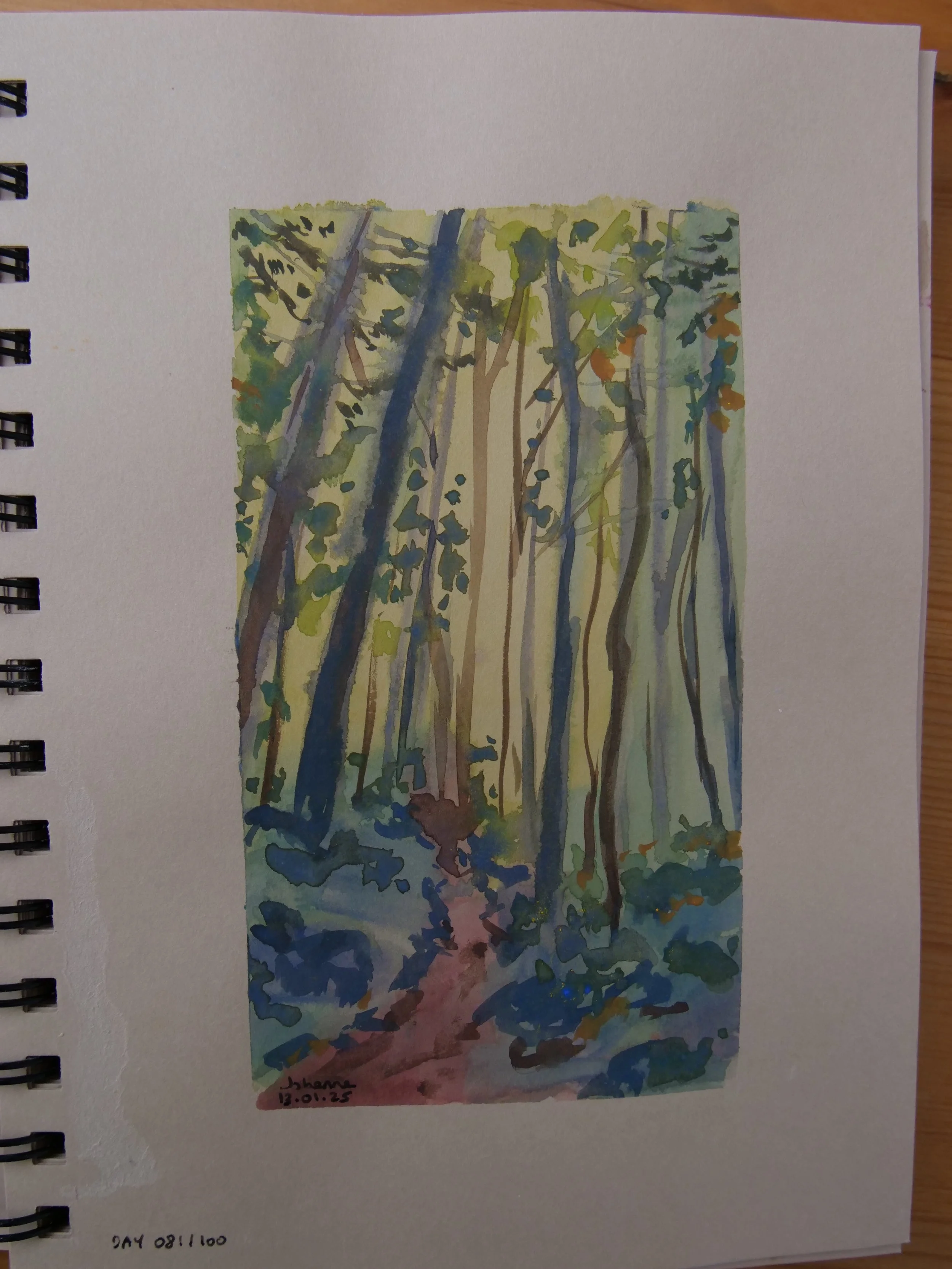 January 2025 - gouache from own picture (part of 100-day challenge)