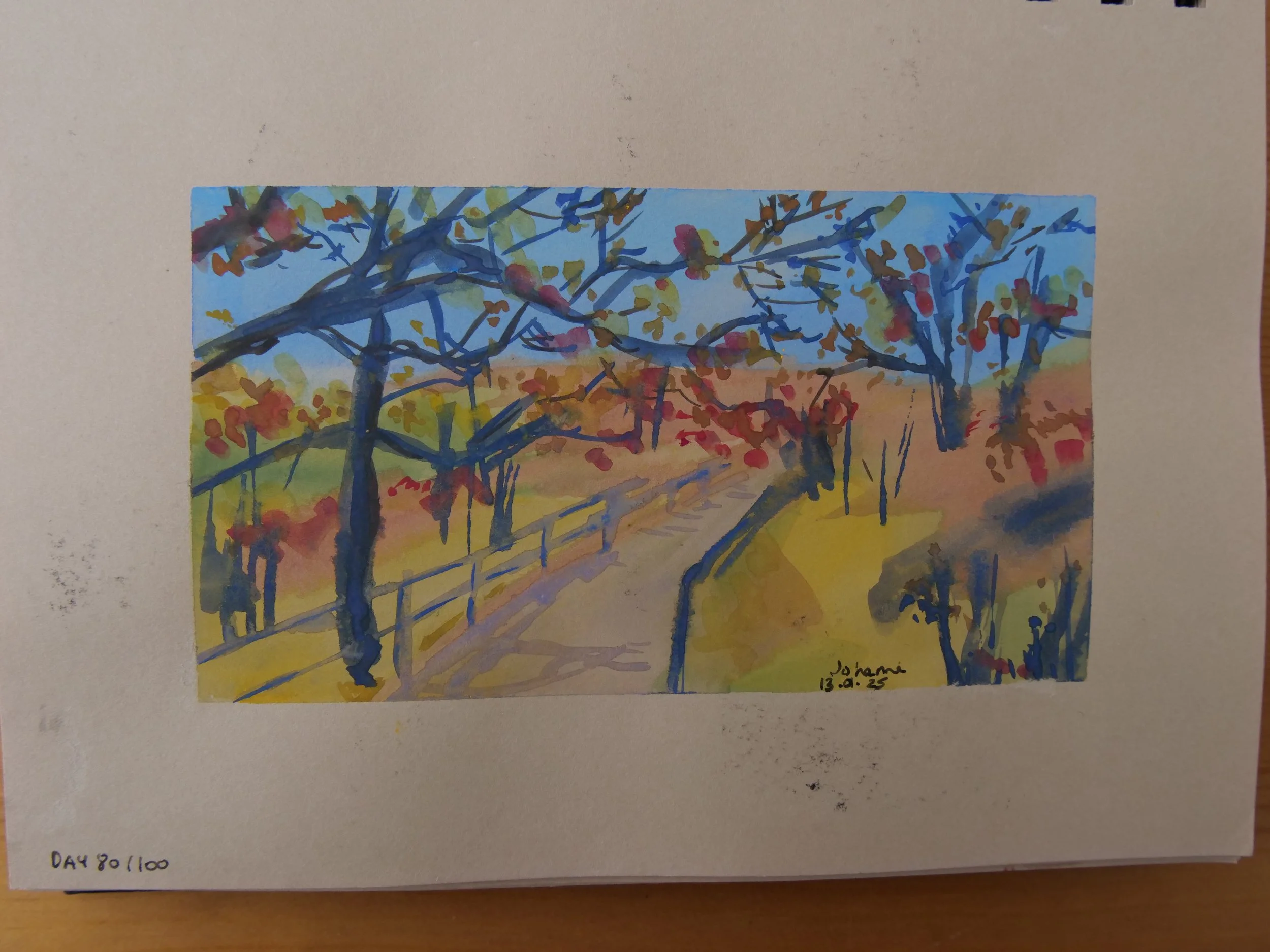 January 2025 - gouache from own picture (part of 100-day challenge)