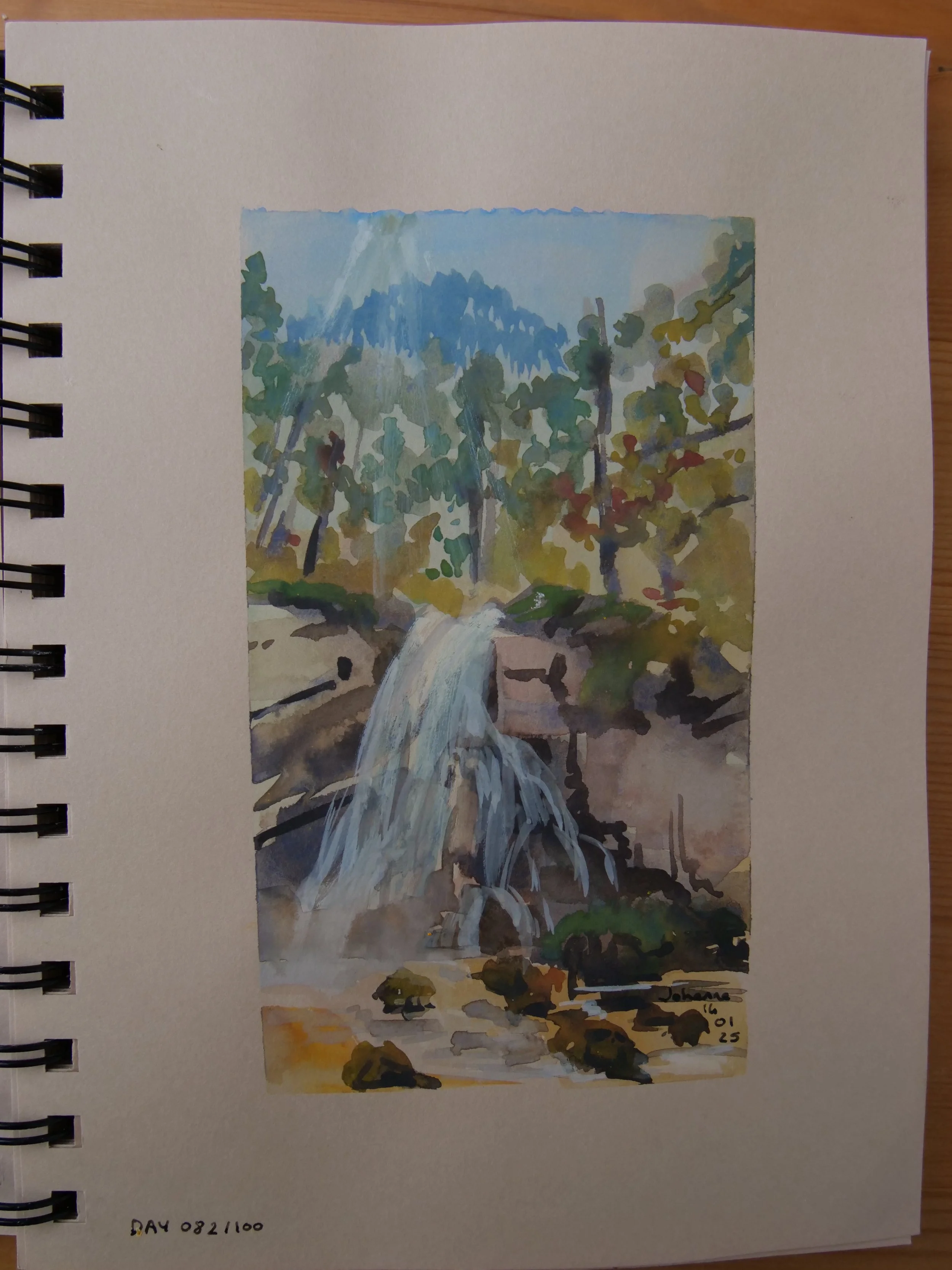 January 2025 - gouache from own picture (part of 100-day challenge)