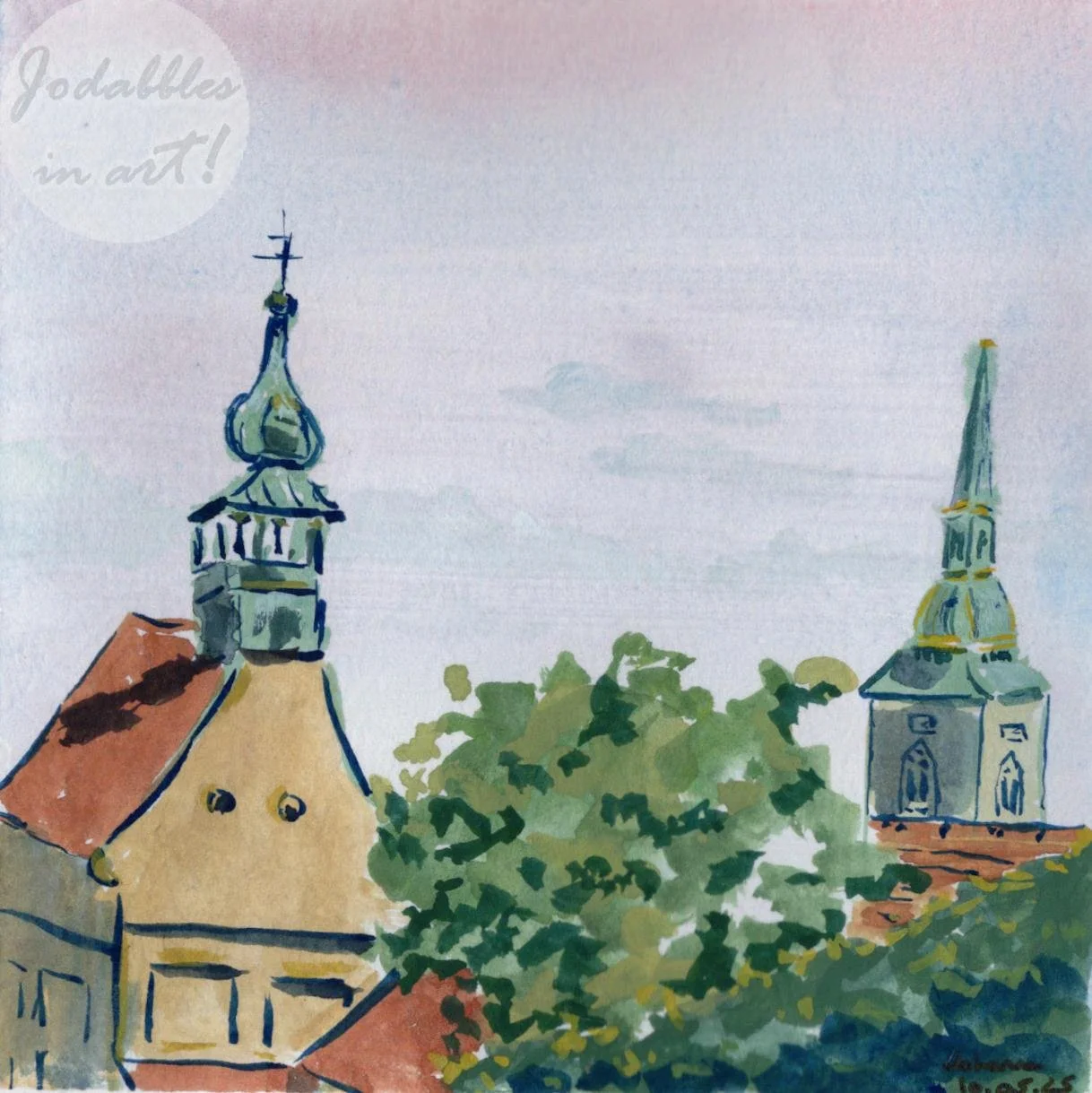 Bratislava, Slovakia. 2022. Gouache.