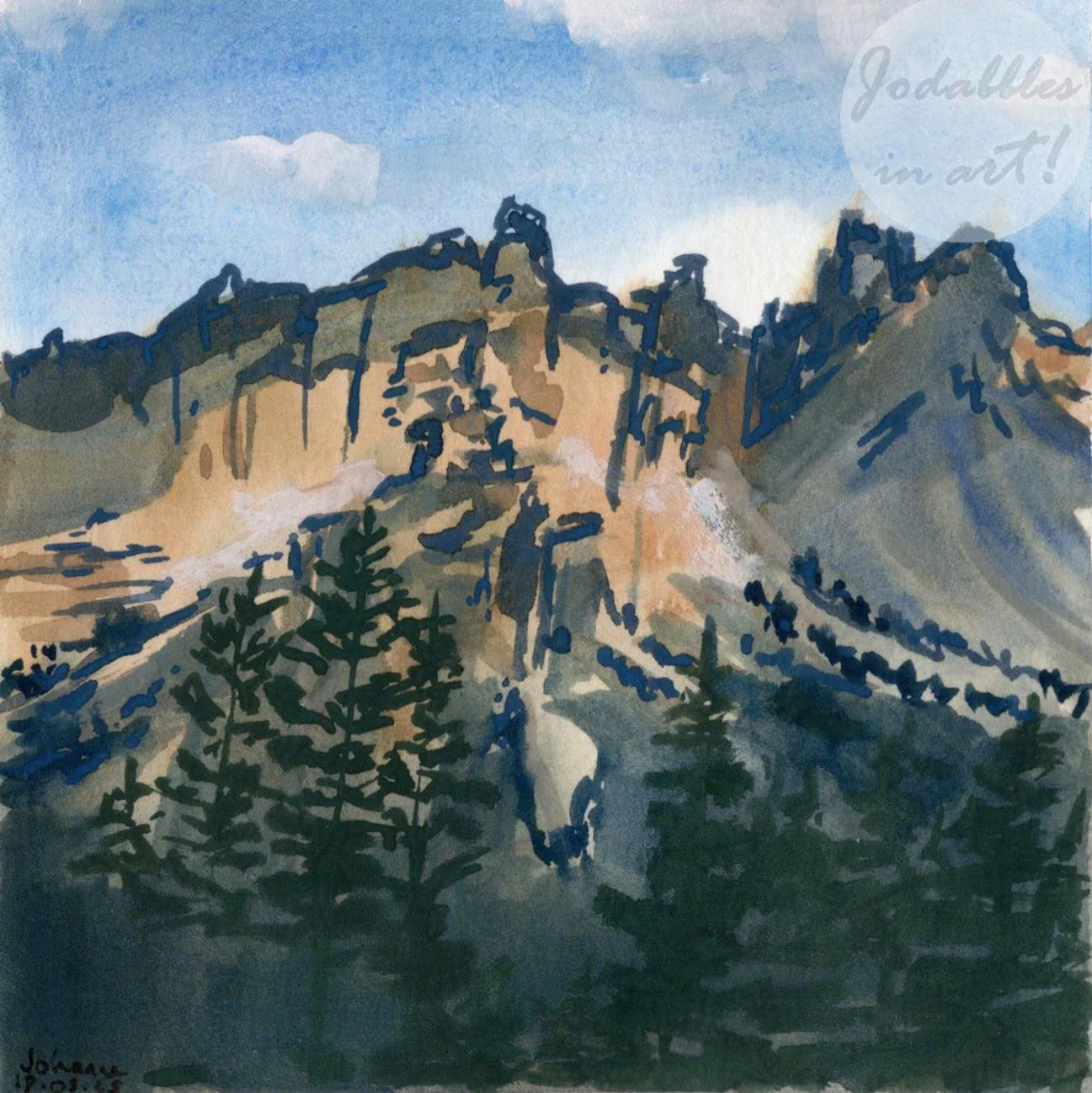 Dolomiti, Italy. 2022. Gouache.