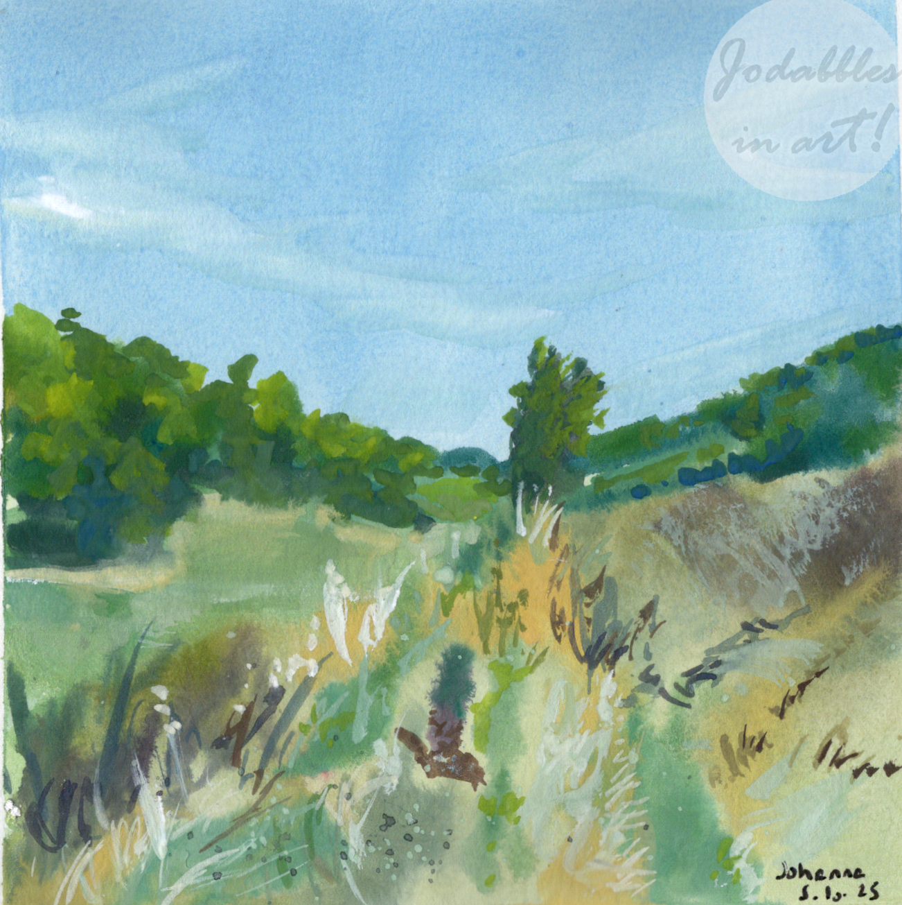 Laboissière en Thelle, France. 20244. Gouache.