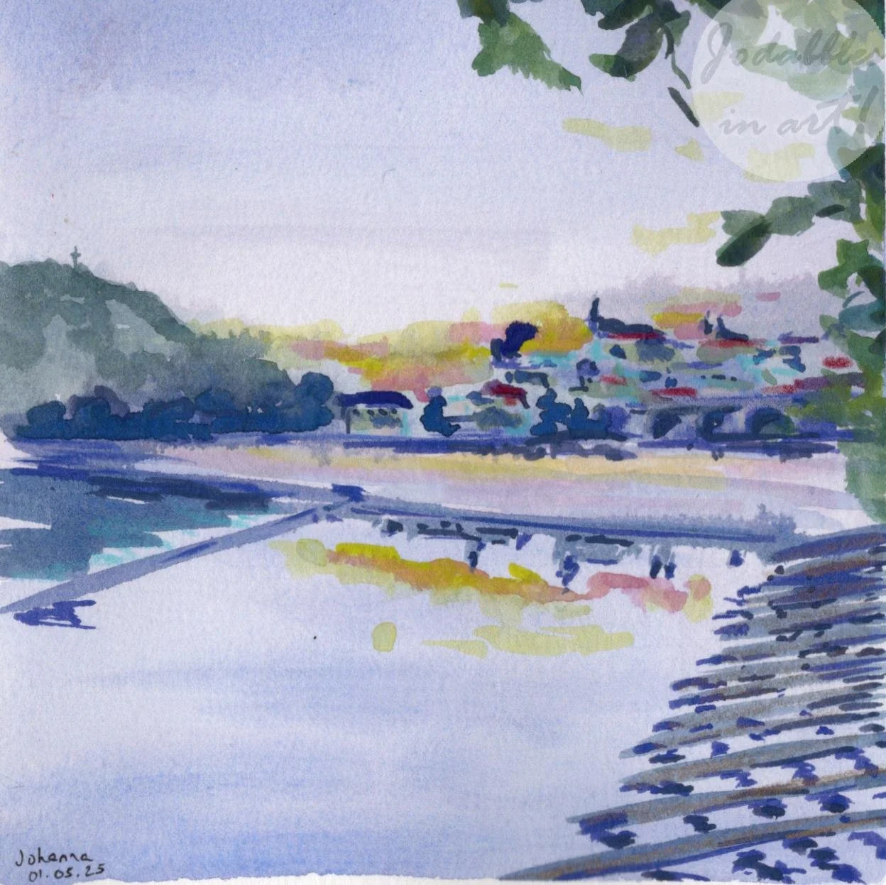 Praha, Czech Republic. 2022. Gouache & mixed media.
