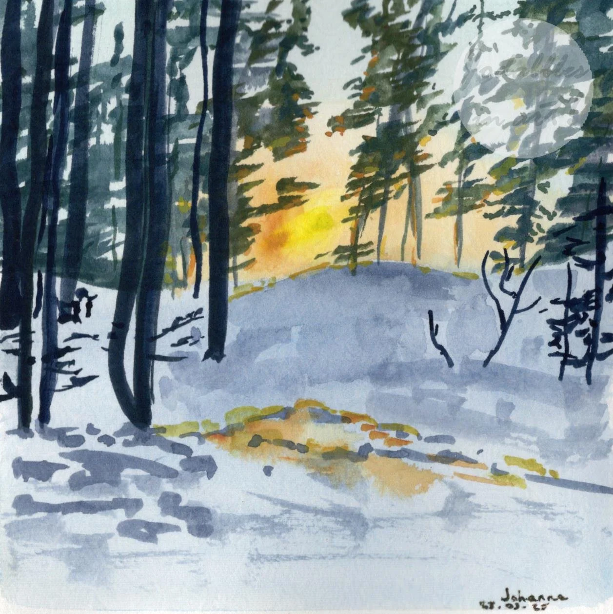 Helsinki, Finland. 2022. Gouache.
