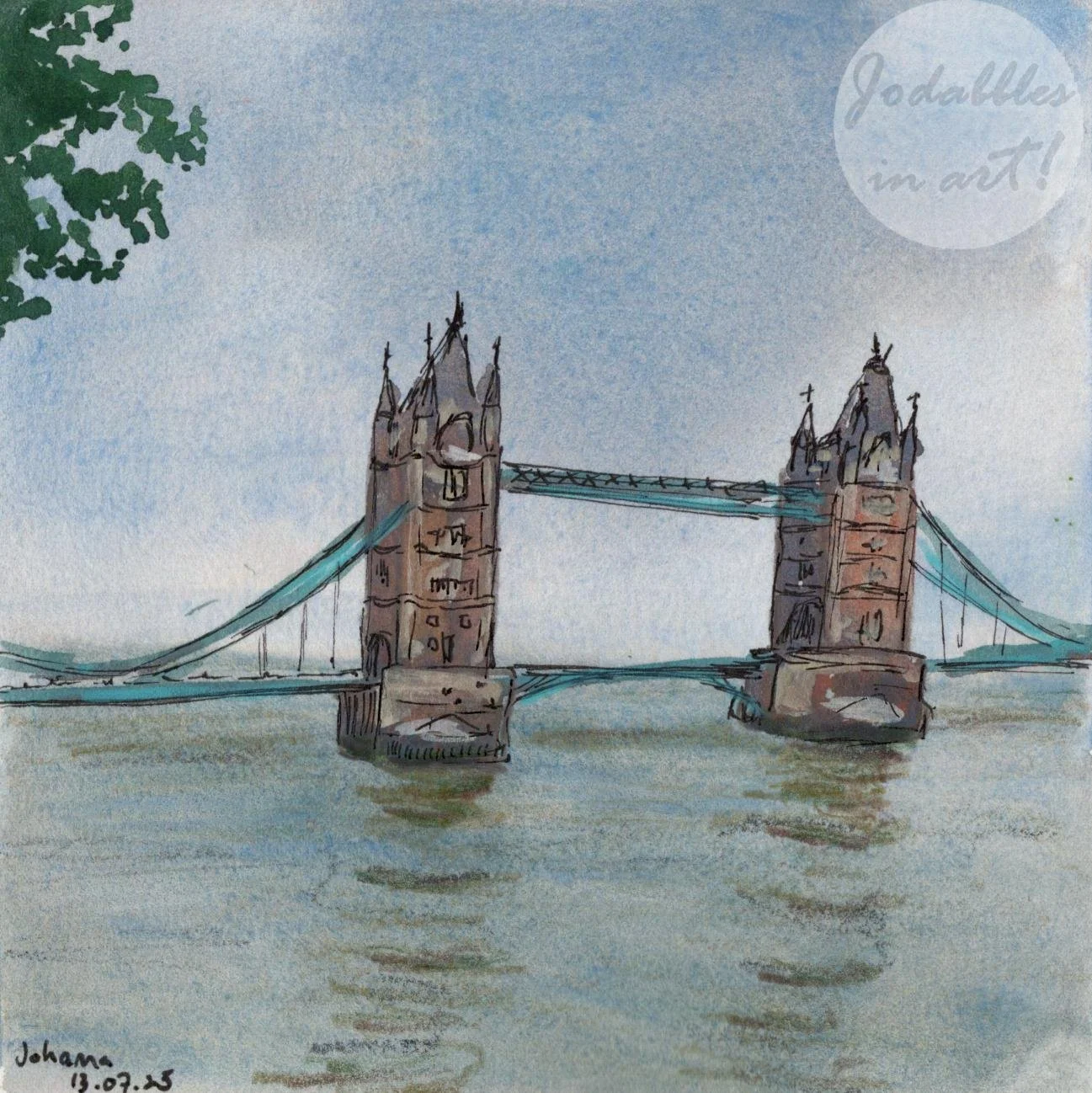 London, UK. 2023. Gouache & mixed media.