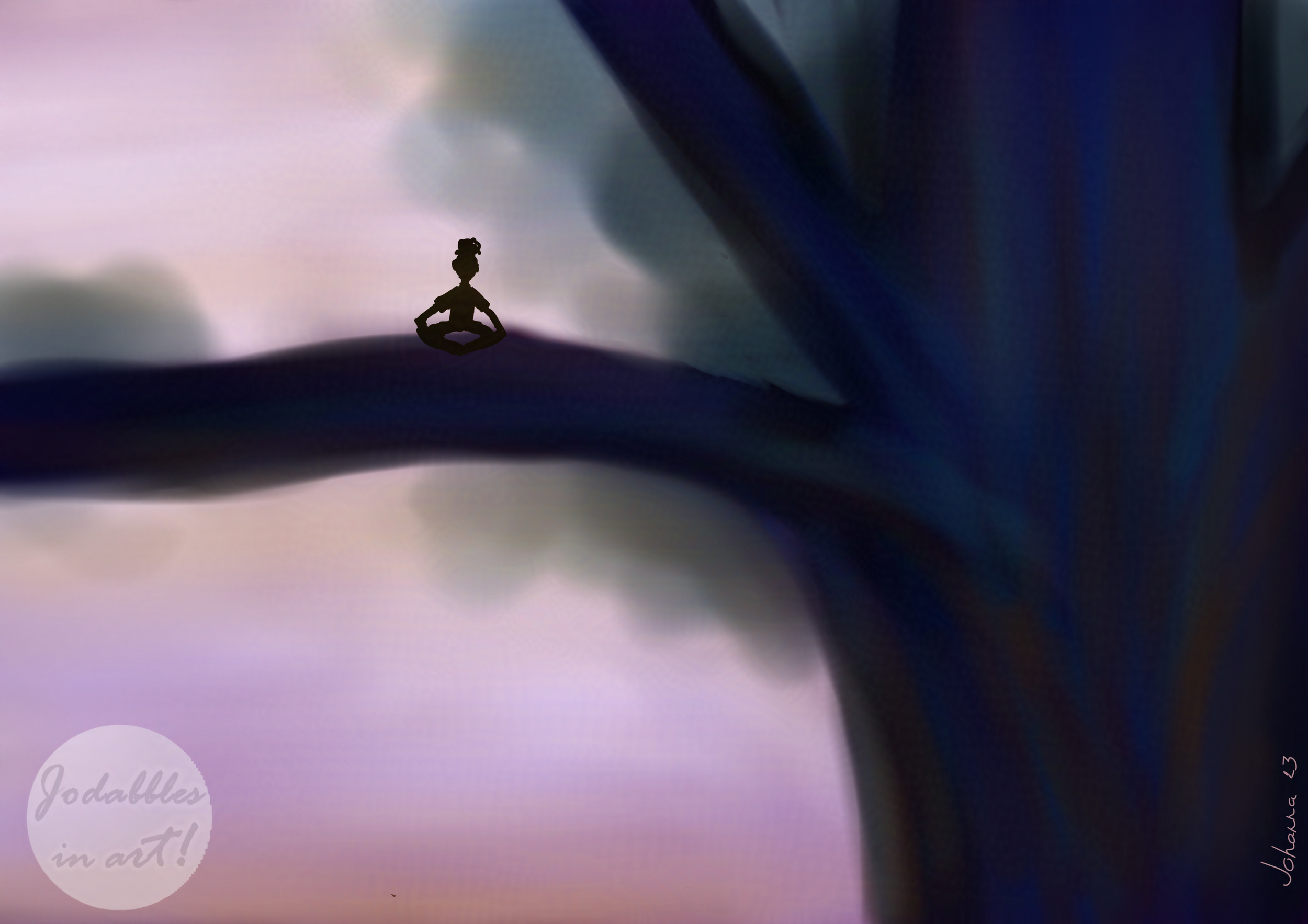 March 2023. Krita. Yoga tree. From imagination.