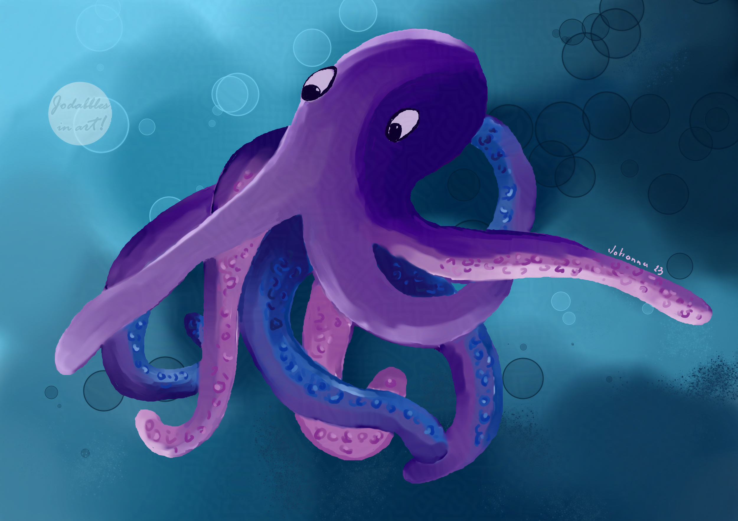 January 2023. Krita. Octopus. From imagination.