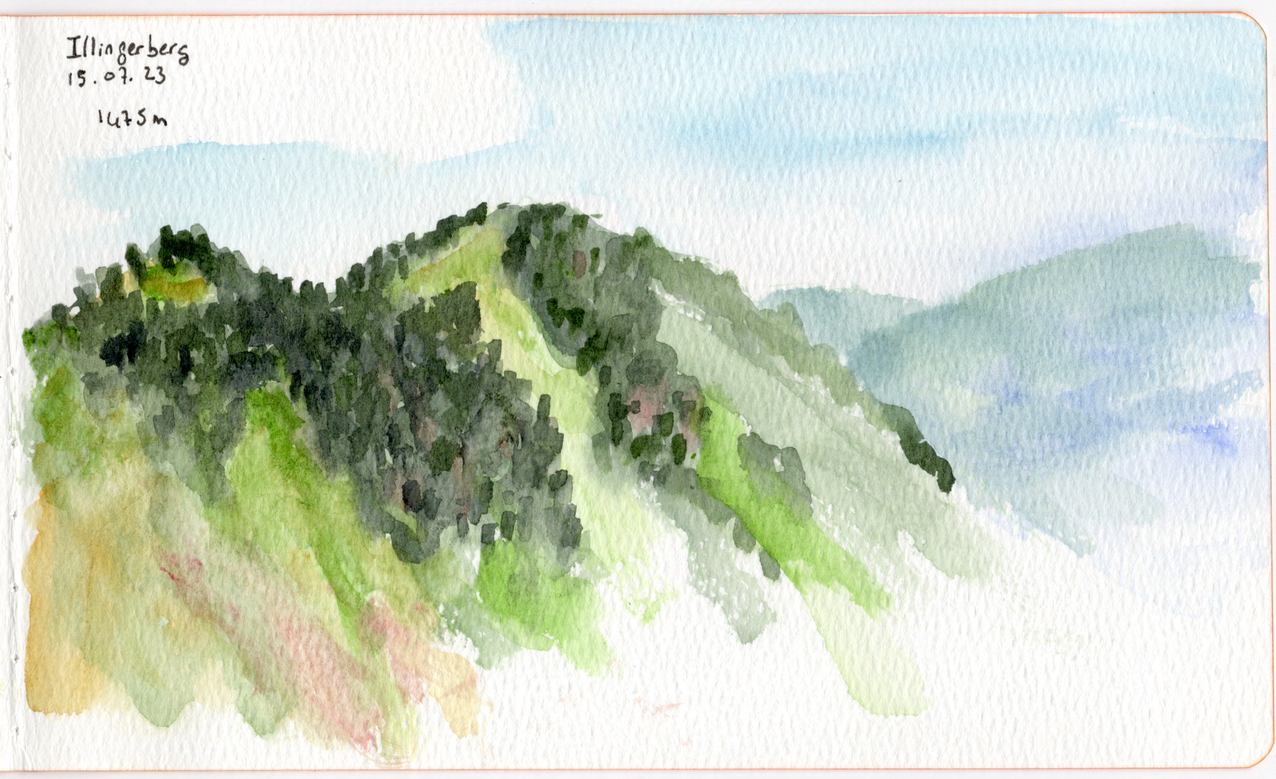 July 2023. Illingerber (Austria) in watercolors.