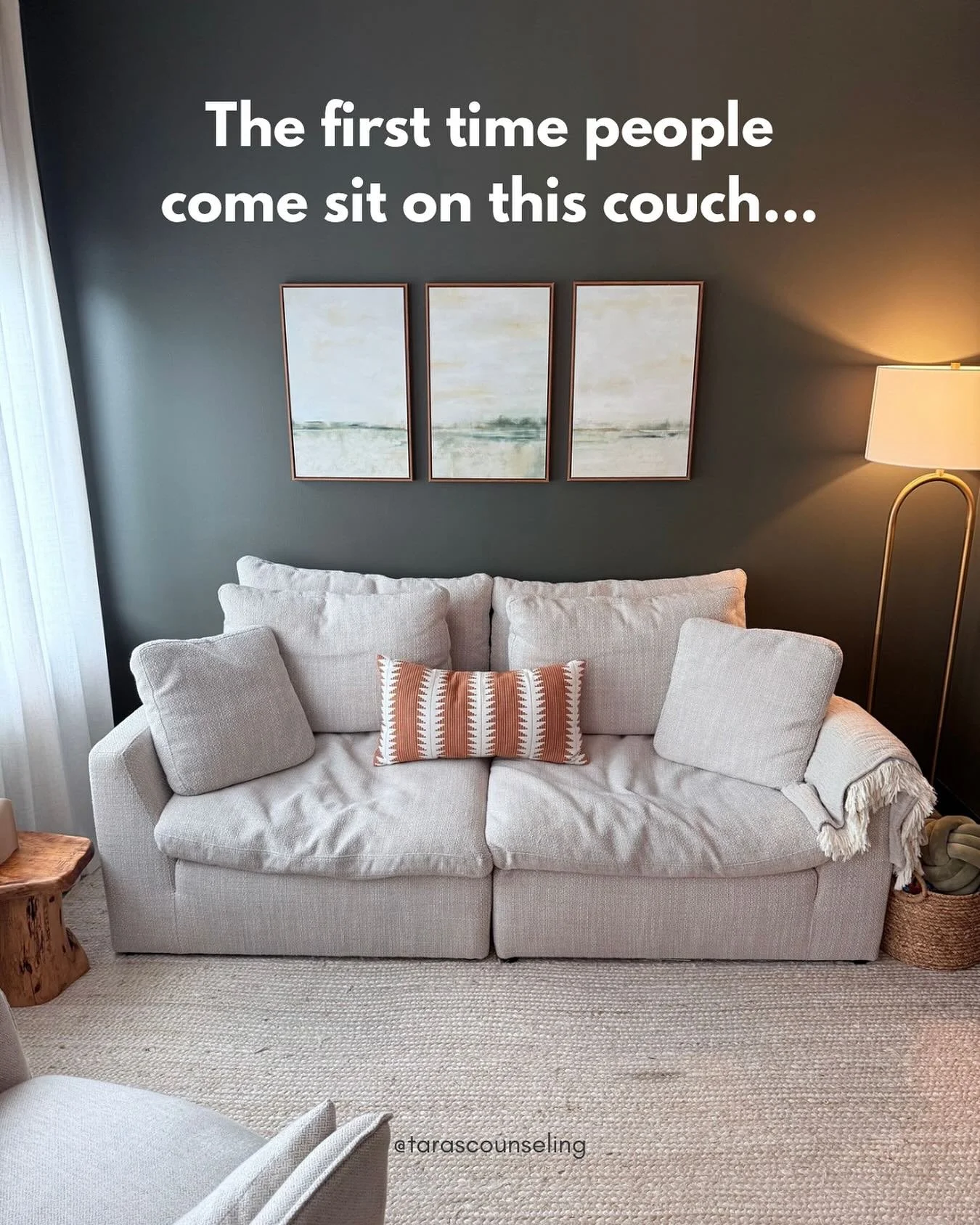 The first time people come sit on this couch&hellip;

They often let out a deep breath they didn&rsquo;t know they were holding.
There&rsquo;s usually a mix of nerves and hope.
Nerves about what to say.
Hope that maybe this could help.

And that&rsqu