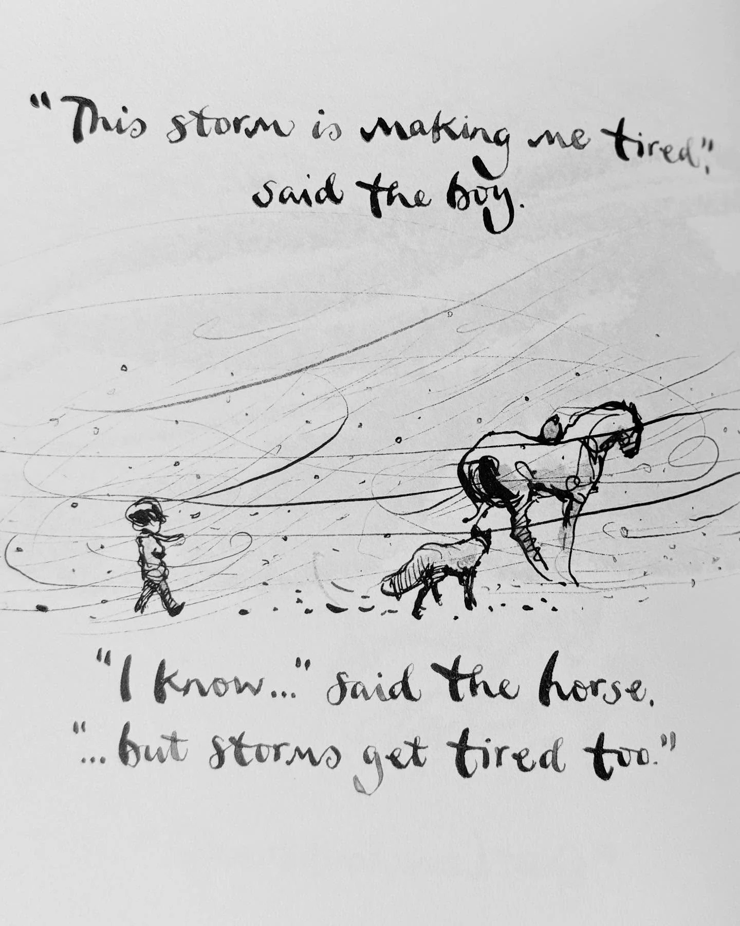 These words in this book are such a powerful reminder to us all. 💕

So on this cloudy, dreary day in Middle TN, here&rsquo;s some encouragement.

You might be tired.
You might not see the way forward.
But storms don&rsquo;t last forever.

They do pa