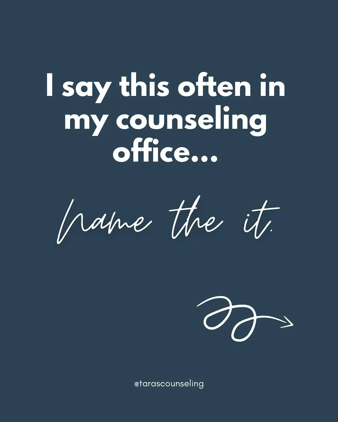 I say this often in my counseling office&hellip;

Name the &ldquo;it.&rdquo;

&ldquo;It feels impossible.&rdquo;
&ldquo;I can&rsquo;t do it.&rdquo;
&ldquo;It&rsquo;s too hard.&rdquo;
&ldquo;It shouldn&rsquo;t still bother me.&rdquo;
&ldquo;It takes e