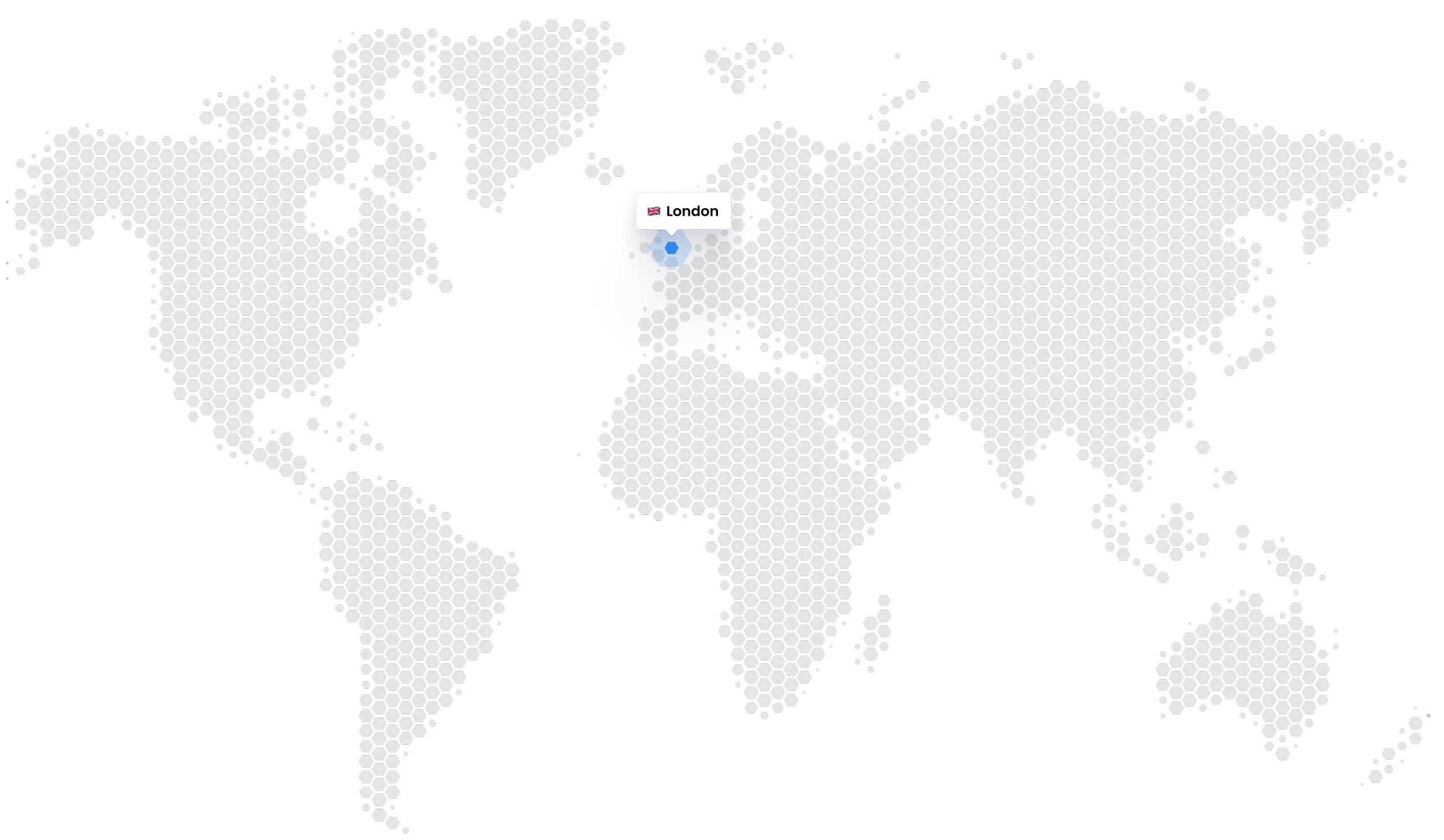 Map of the world, with London highlighted
