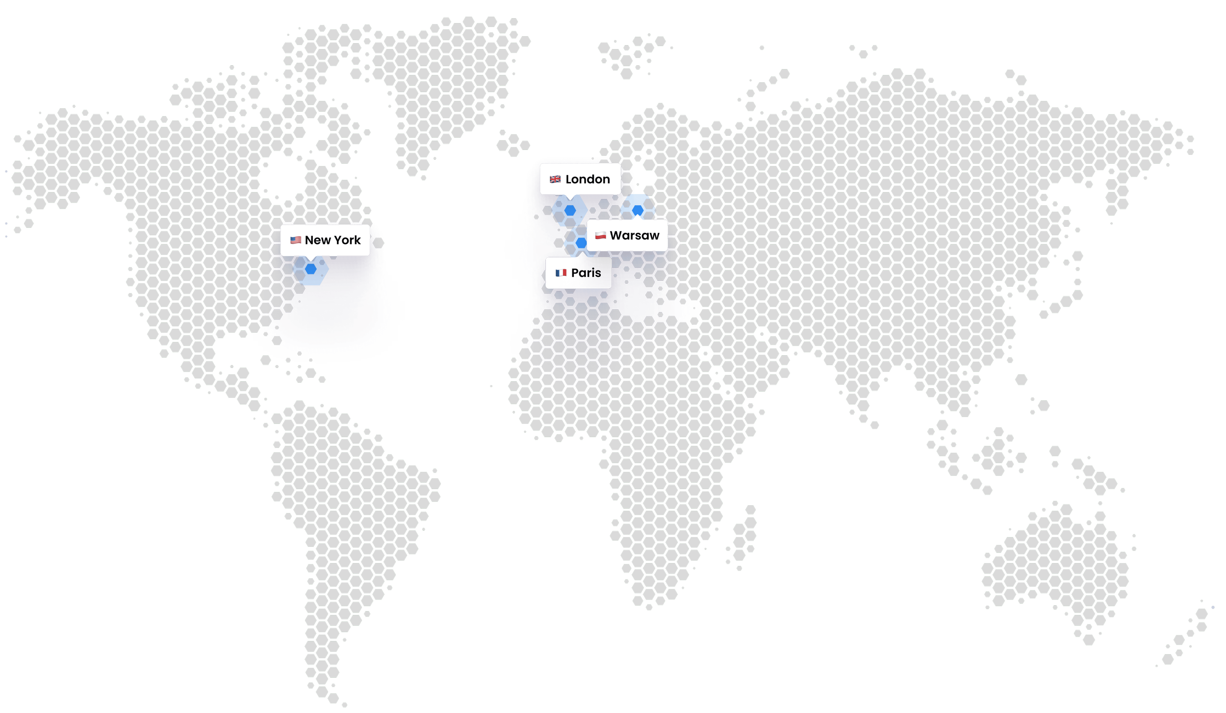 World map with offices