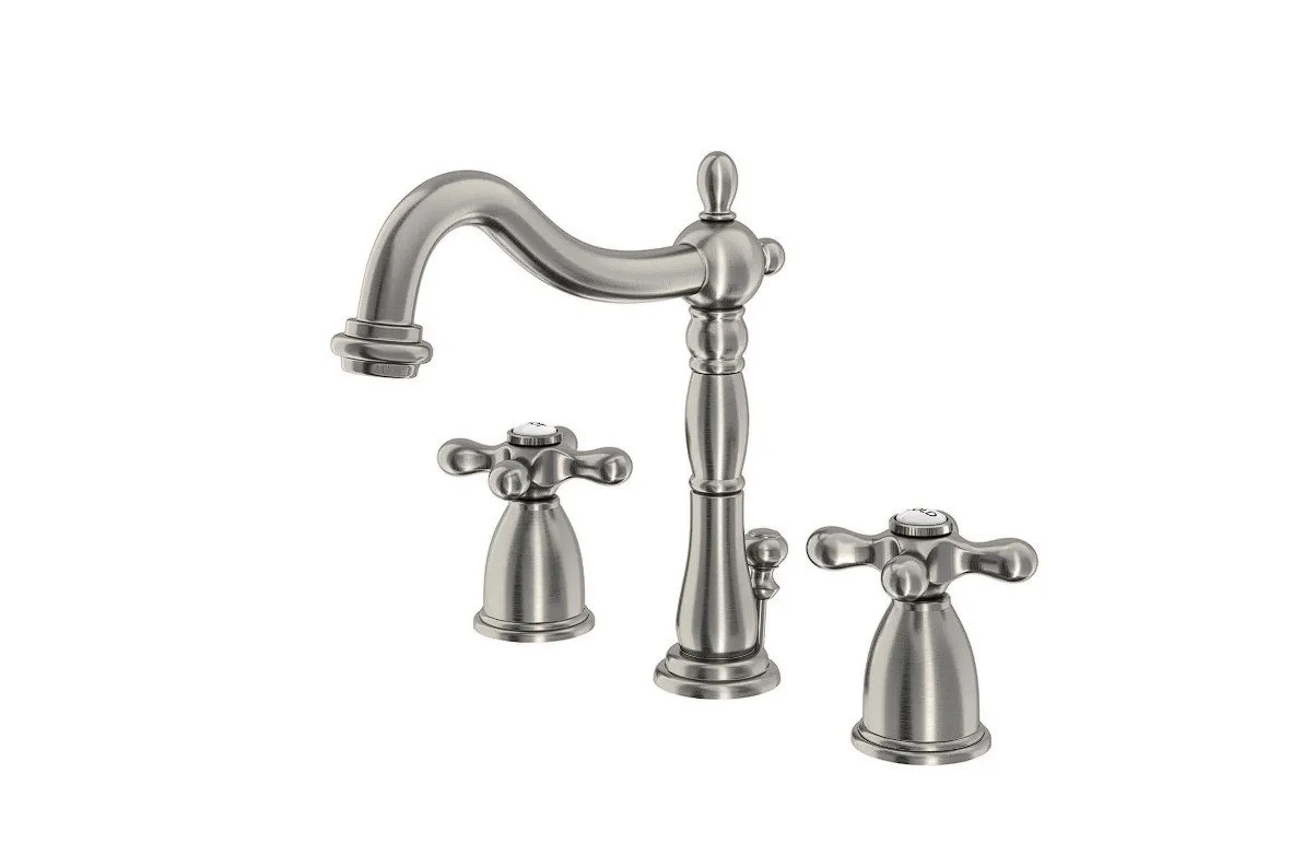 Grifo de baño Heritage de dos manijas y tres orificios para montaje en cubierta - Kingston Brass