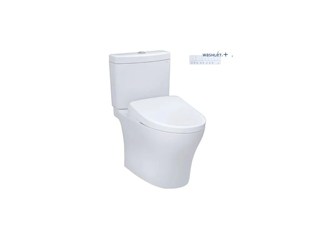 TOTO Aquia® IV - WASHLET®+ S7 Inodoro de dos piezas- 1.28 GPF & 0.9 GPF - Altura Universal