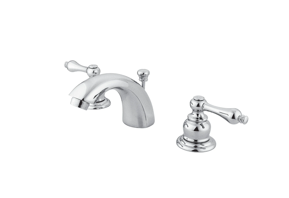 Grifo de baño Magellan de dos manijas, 3 orificios, para montaje en encimera - Kingston Brass